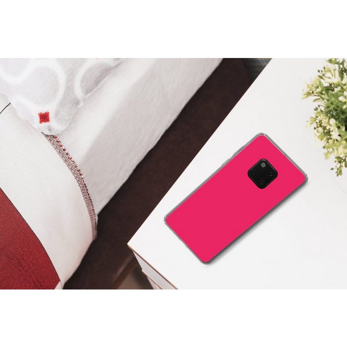 MuchoWow Handyhülle Karminrot - Farben - Palette - Rosa - Einfarbig Handyhülle Huawei Mate 20 Pro Handy Case Silikon Bumper Case OR11722