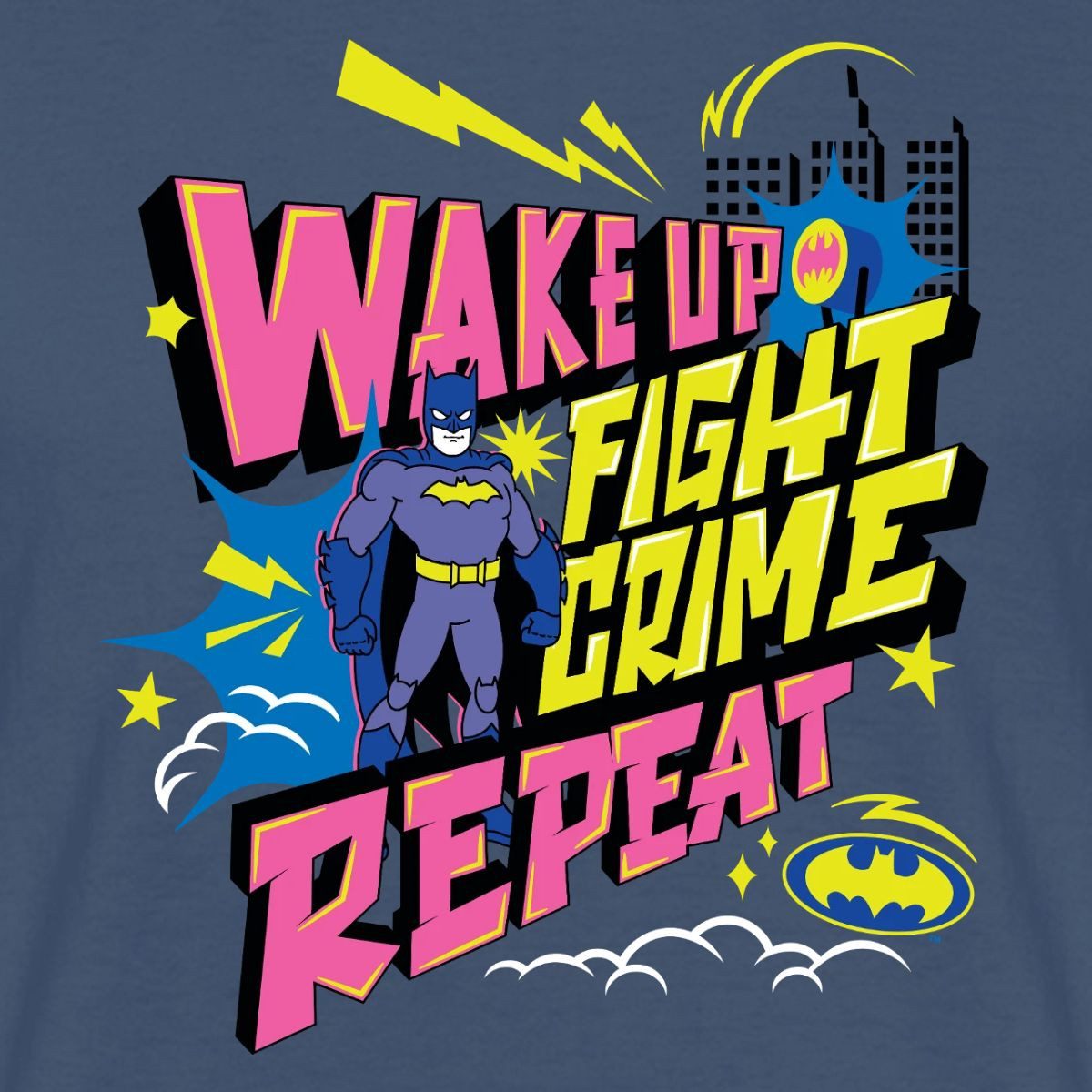 Spreadshirt T-Shirt Batman Wake Up Fight Crime Repeat Männer T-Shirt (1-tlg)