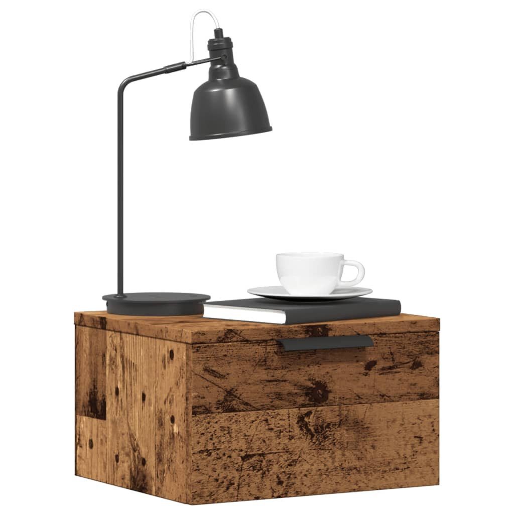 vidaXL Nachttisch Wand-Nachttisch Altholz-Optik 34x30x20 cm (1-St)