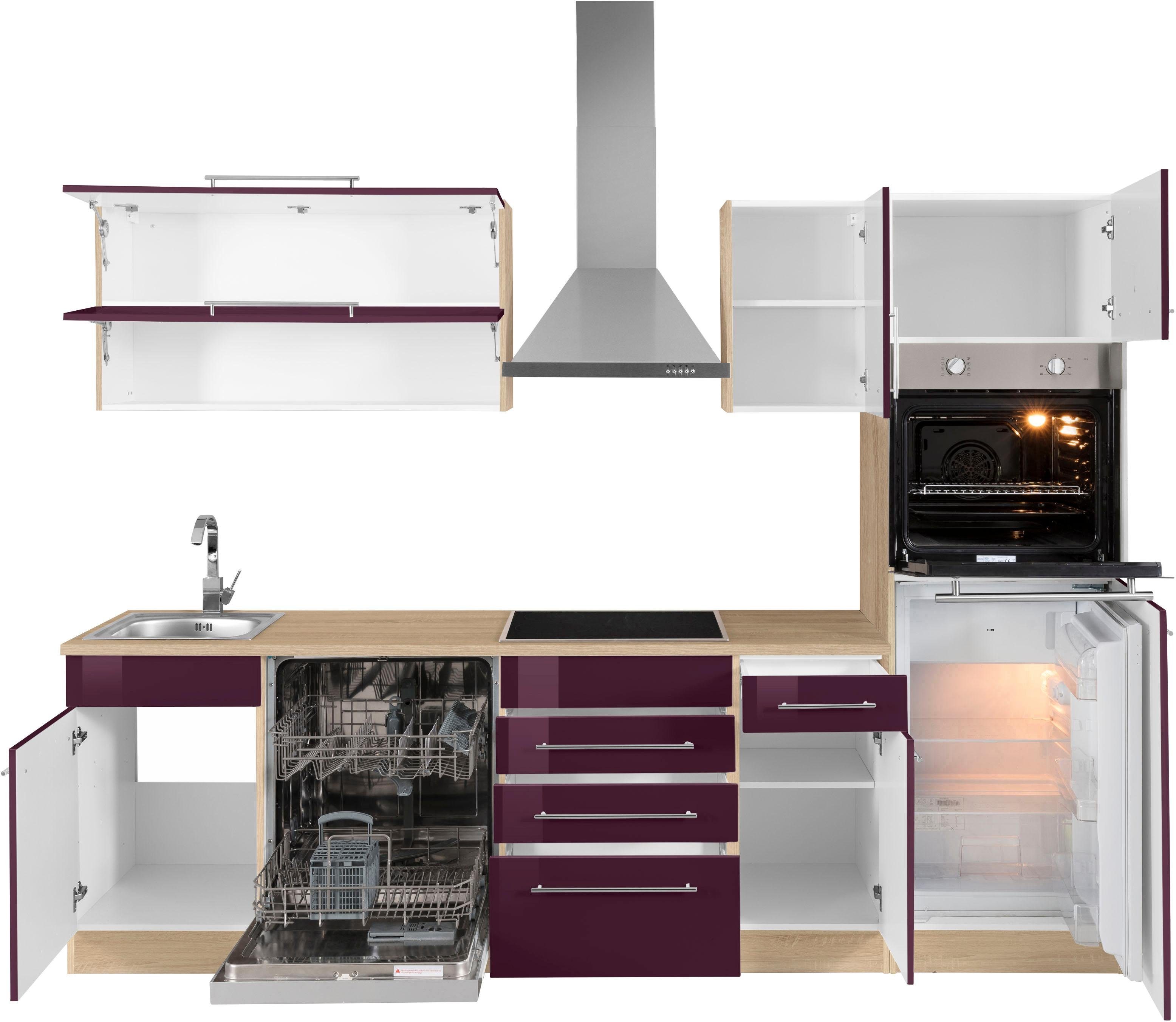 KOCHSTATION Küchenzeile KS-Eton, ohne E-Geräte, Breite 270 cm