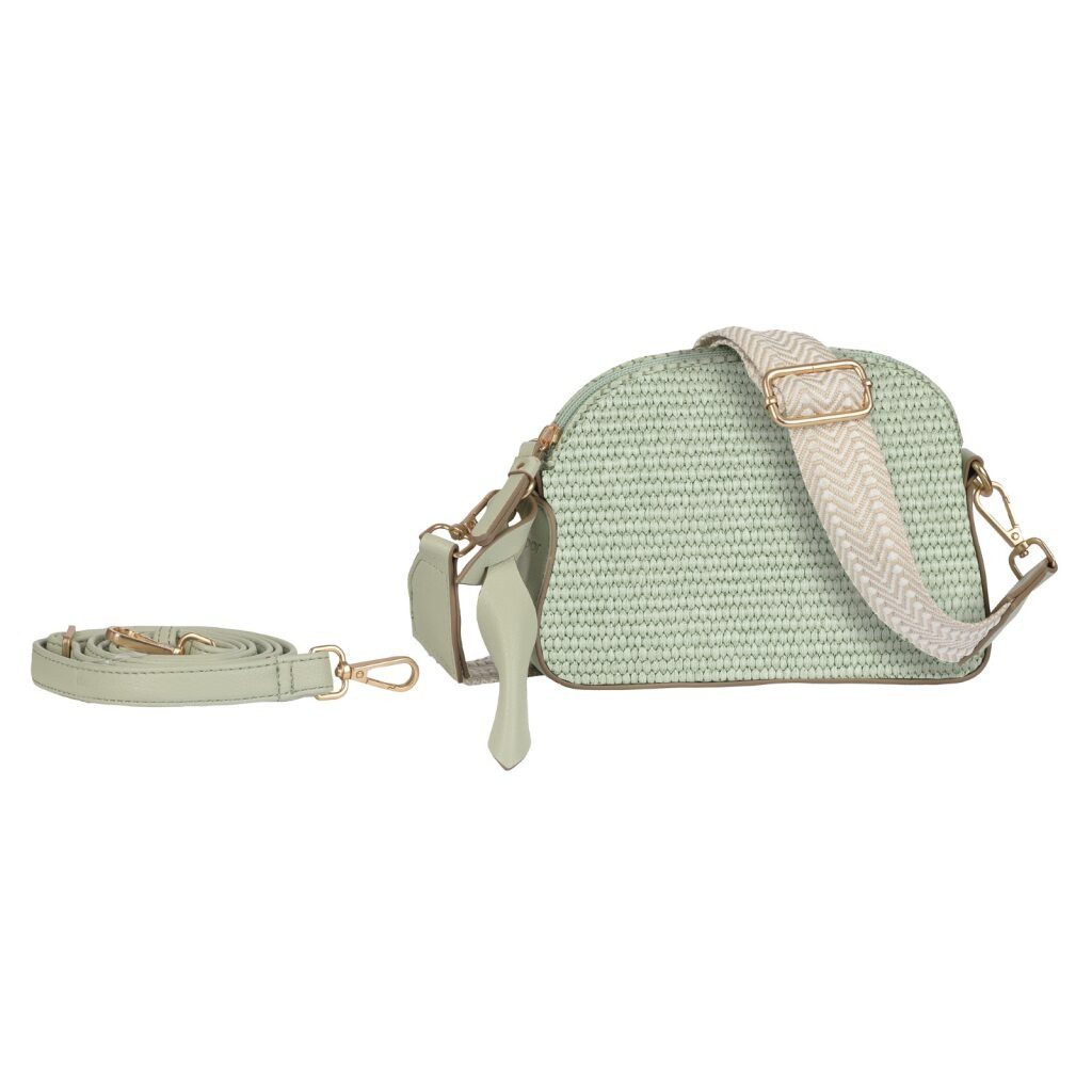 Gabor Handtasche Ophelio (Set, 2 Schultergurte: 1 Gewebeband, 1 aus hochwertigem Kunstleder), Damen Umhängetasche, Schultertasche in Bastoptik