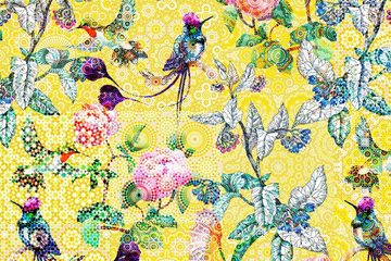 A.S. Création Leinwandbild exotic mosaic, Vögel (1 St), Mosaik Keilrahmen Bild Floral Blumen Vögel
