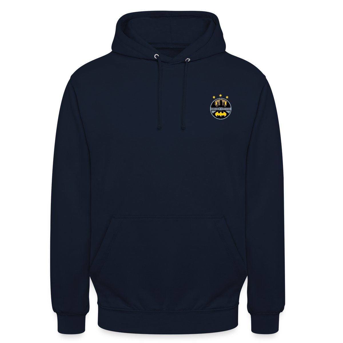 Spreadshirt Hoodie Batman Bruce Wayne Gotham City F.C. Fußball-Trikot Unisex Hoodie (1-tlg) Unisex-Schnitt: Sitzt bei Männern körpernah, bei Frauen weit