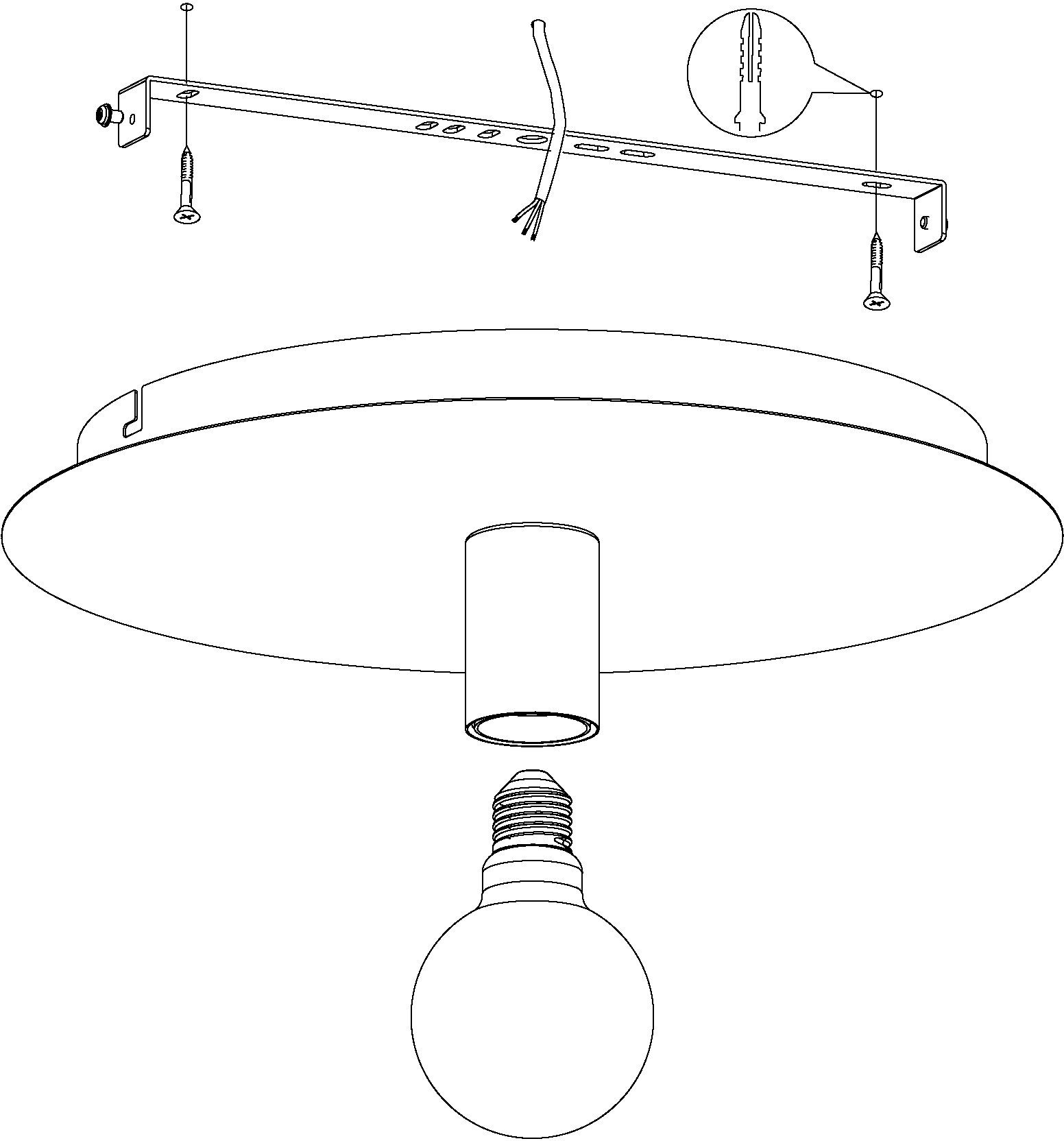 Deckenlampe ohne 1, Leuchtmittel, Dimmfunktion, EGLO Deckenleuchte PASSANO