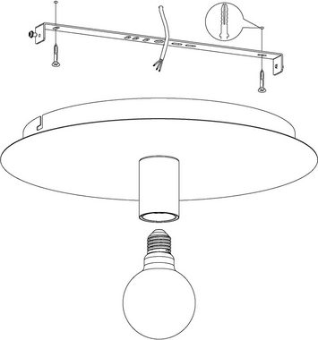 EGLO Deckenleuchte PASSANO 1, Dimmfunktion, ohne Leuchtmittel, Deckenlampe