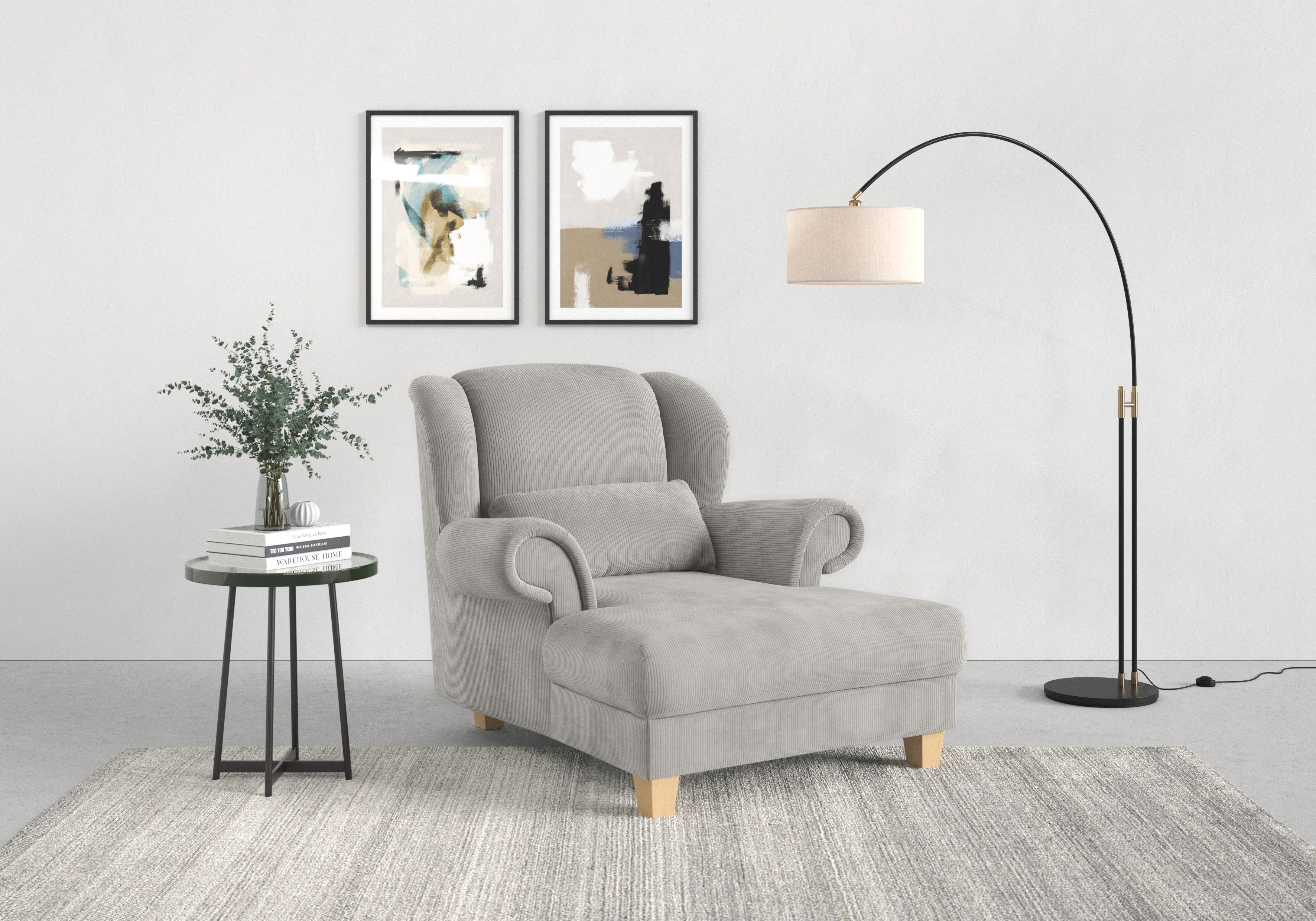 Loveseat zeitloses Home weichem mit Design, softem, affaire (1-St), Queenie Sitzkomfort, Zierkissen inkl. Loveseat