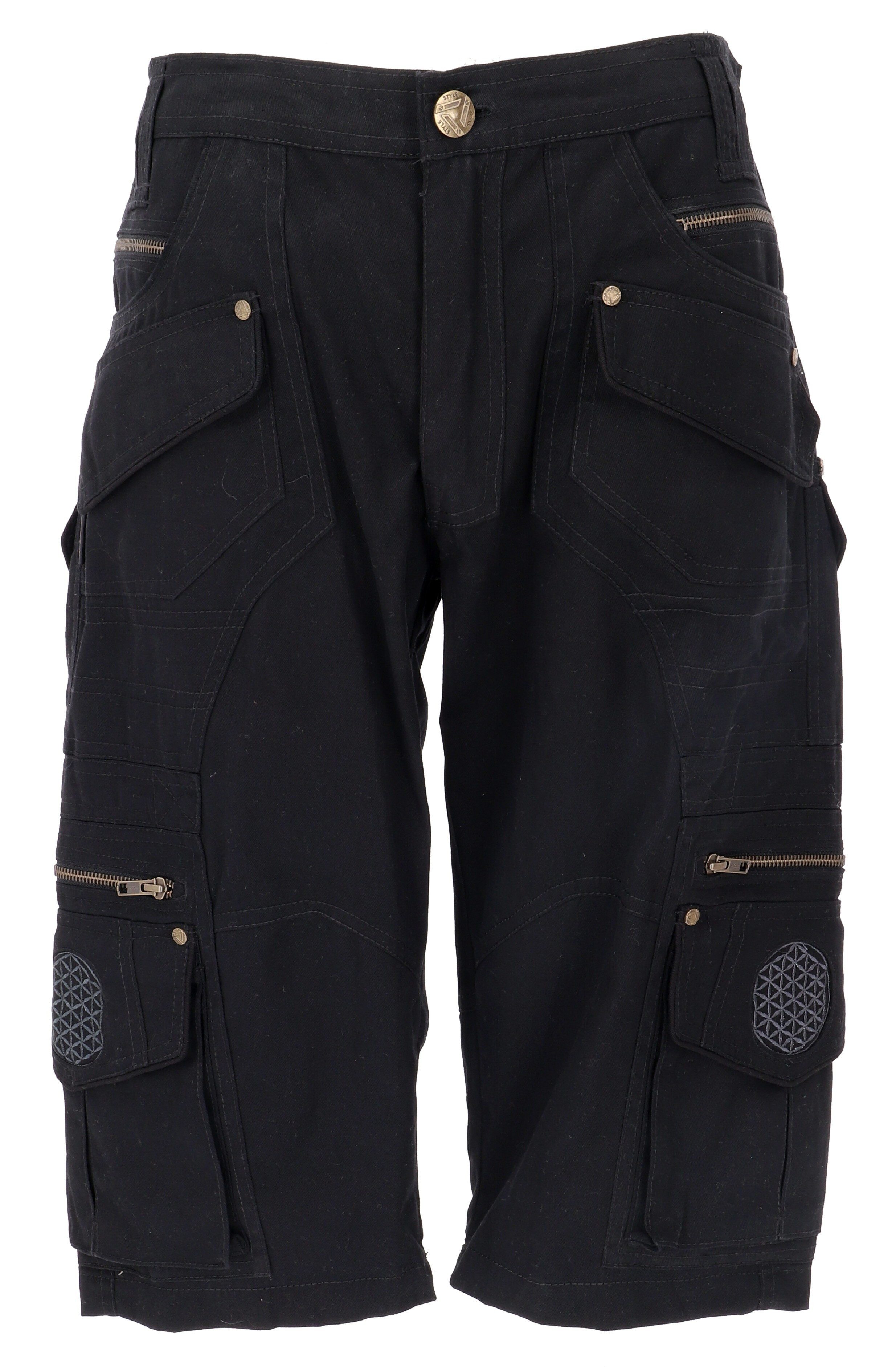 Guru-Shop Relaxhose Goa Festival Hose, Goa Shorts mit vielen.. Ethno Style, alternative Bekleidung