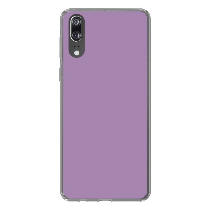 MuchoWow Handyhülle Innenbereich - Violett - Farben - Farbe - Einfarbig Handyhülle Huawei P20 Handy Case Silikon Bumper Case