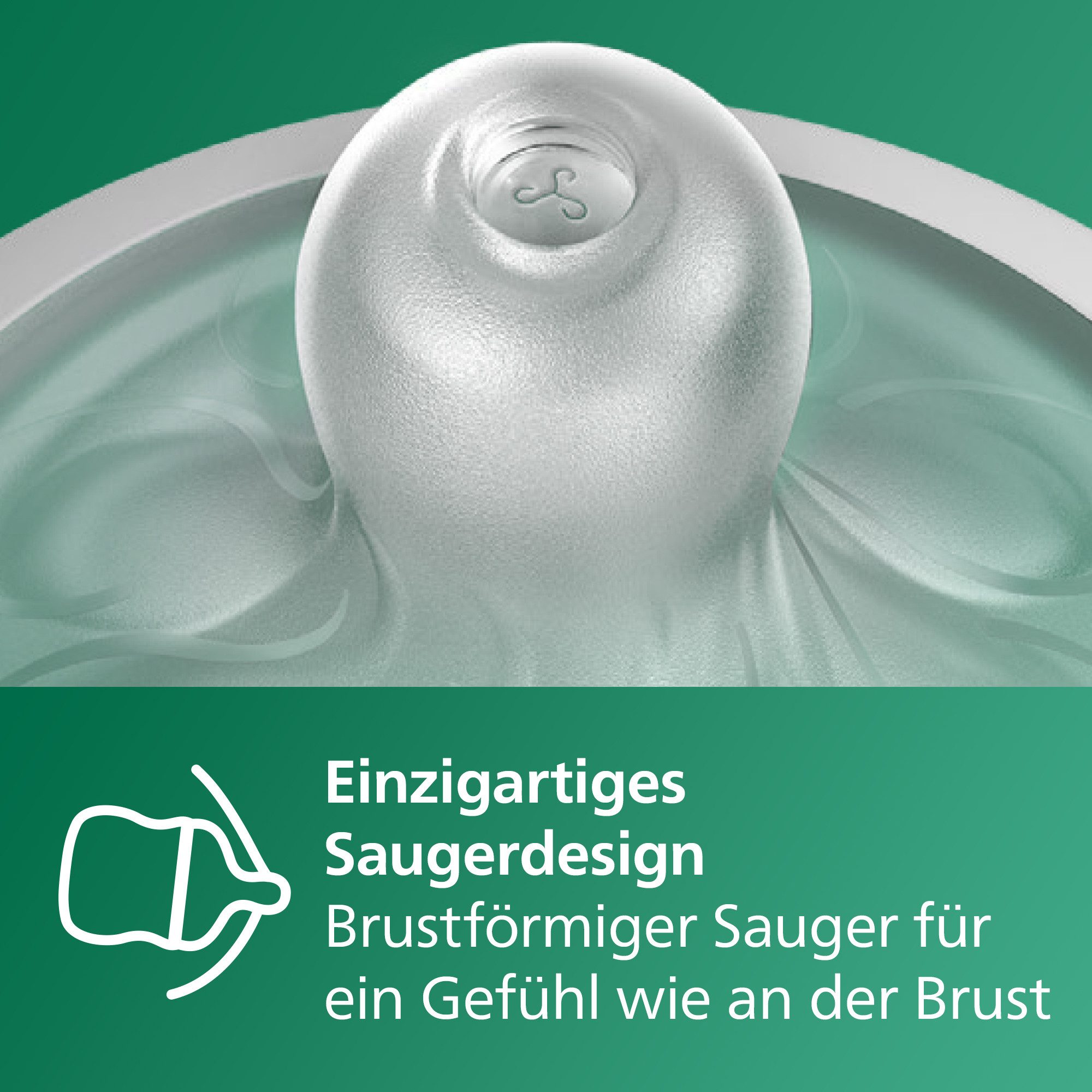 Philips AVENT Babyflasche Natural Response Starter-Set Glas für Neugeborene SCD878/11, 3 Flaschen aus Glas und ultra soft Schnuller