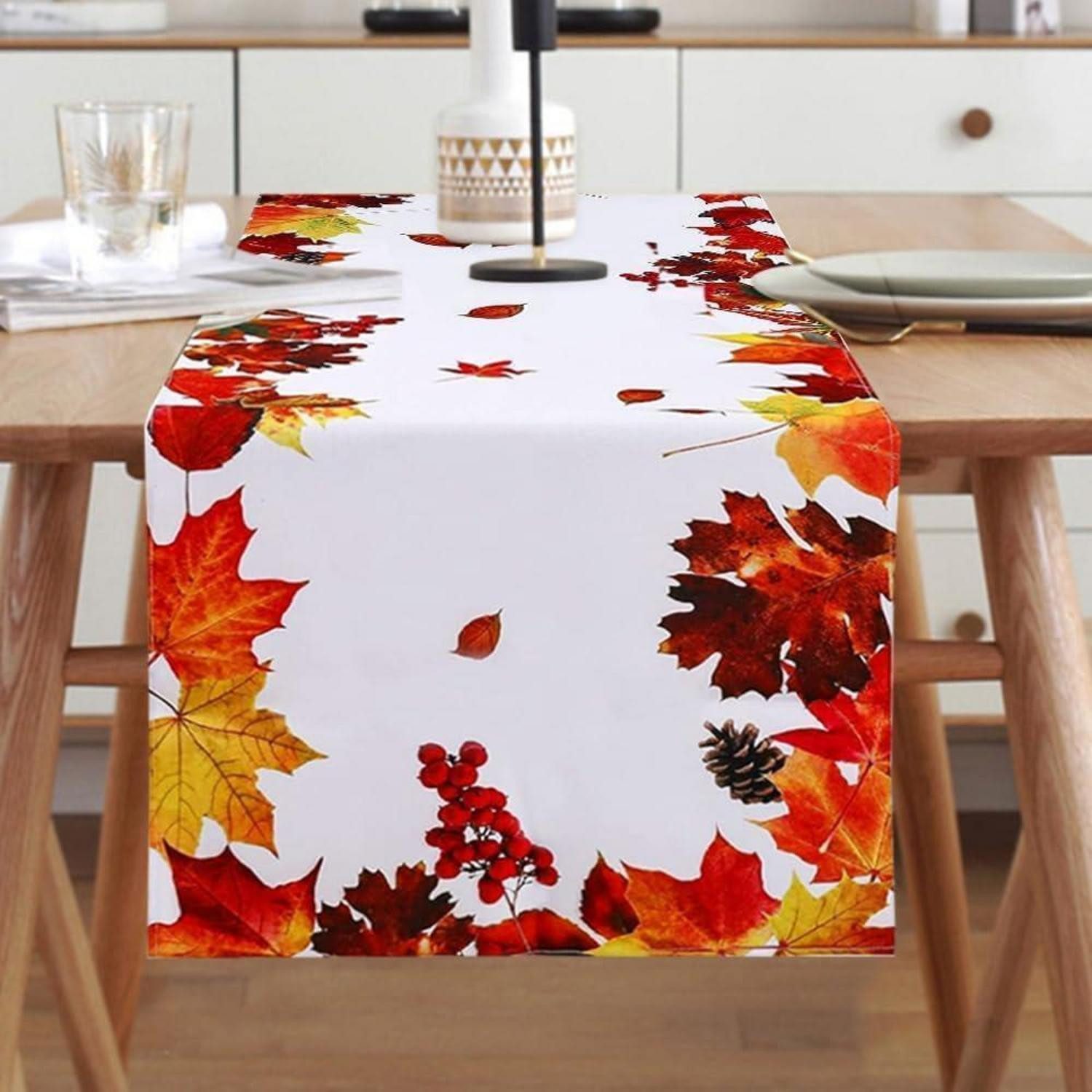LuxusKollektion Tischläufer Herbst Tischläufer 180x40cm (1-tlg)