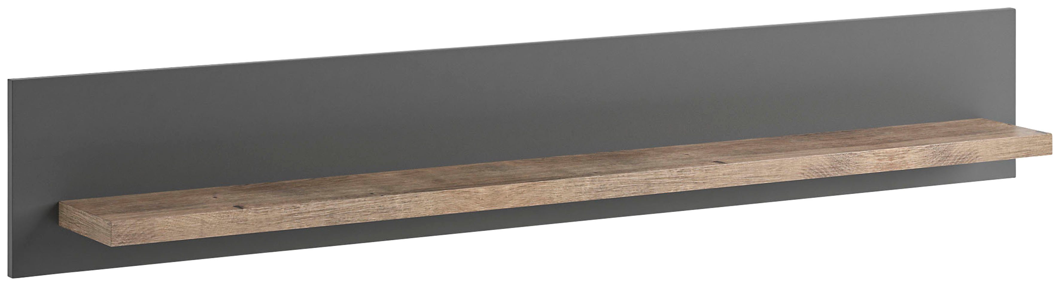 mit Breite oder cm, grau Wandboard Grau Eiche set by Eiche Ribbeck 150 Lancaster, Musterring one Ablageboden | in 180