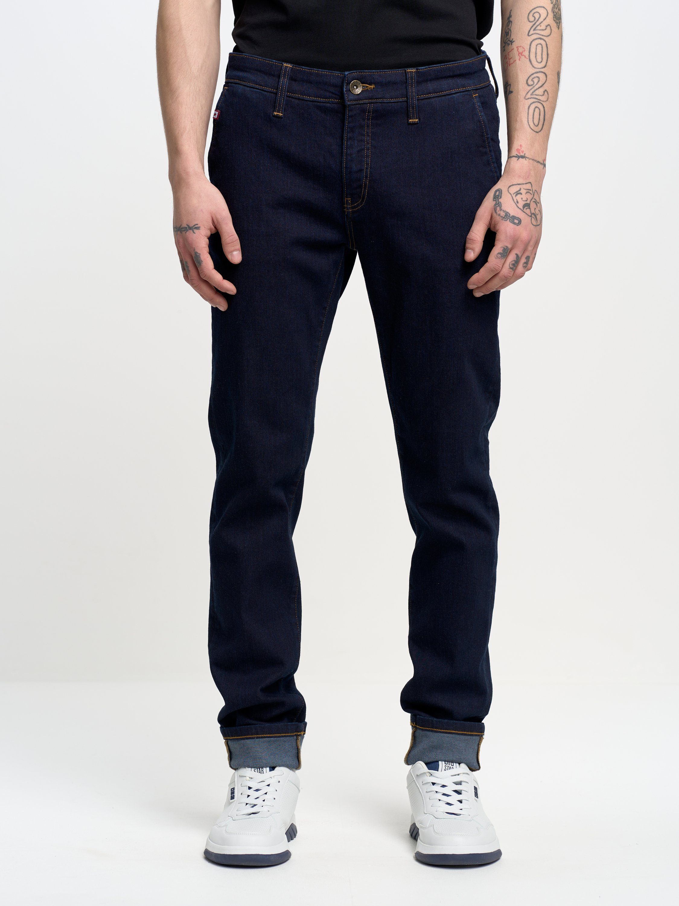 BIG STAR Tapered-fit-Jeans LOGAN (1-tlg) marine