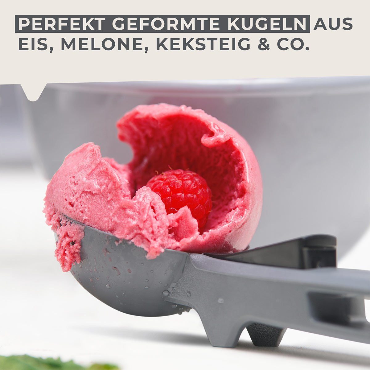 FACKELMANN Eisportionierer Eisportionierer – Eiskugelformer, Speiseeis-Schöpfer, Eiscreme-Löffel