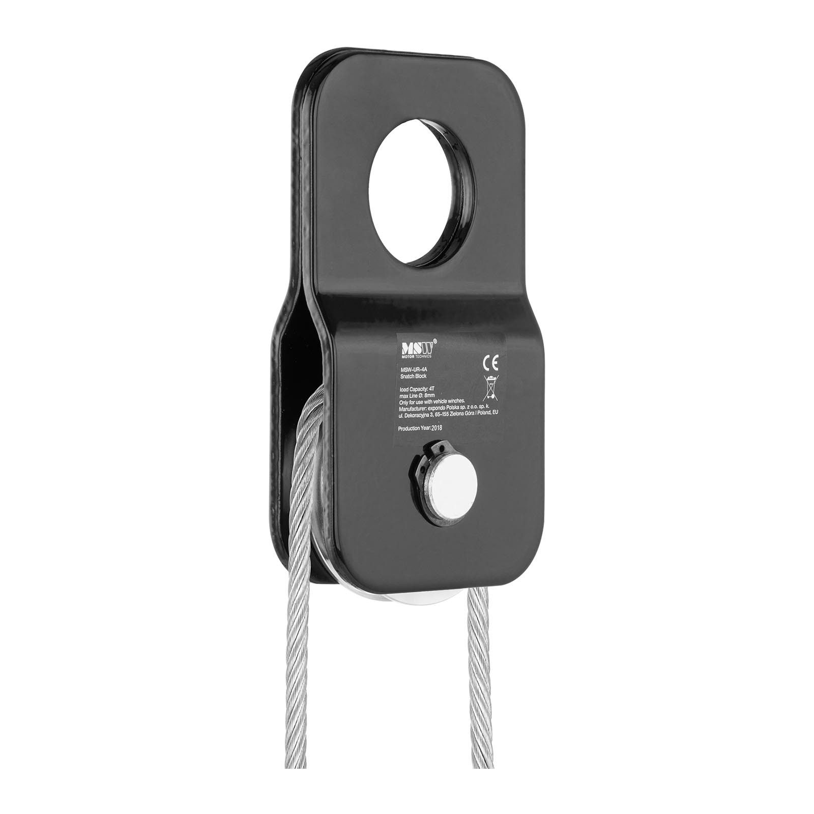 MSW Umlenkrolle 4t für Seilwinde Seildurchmesser 1-8mm 4000 kg