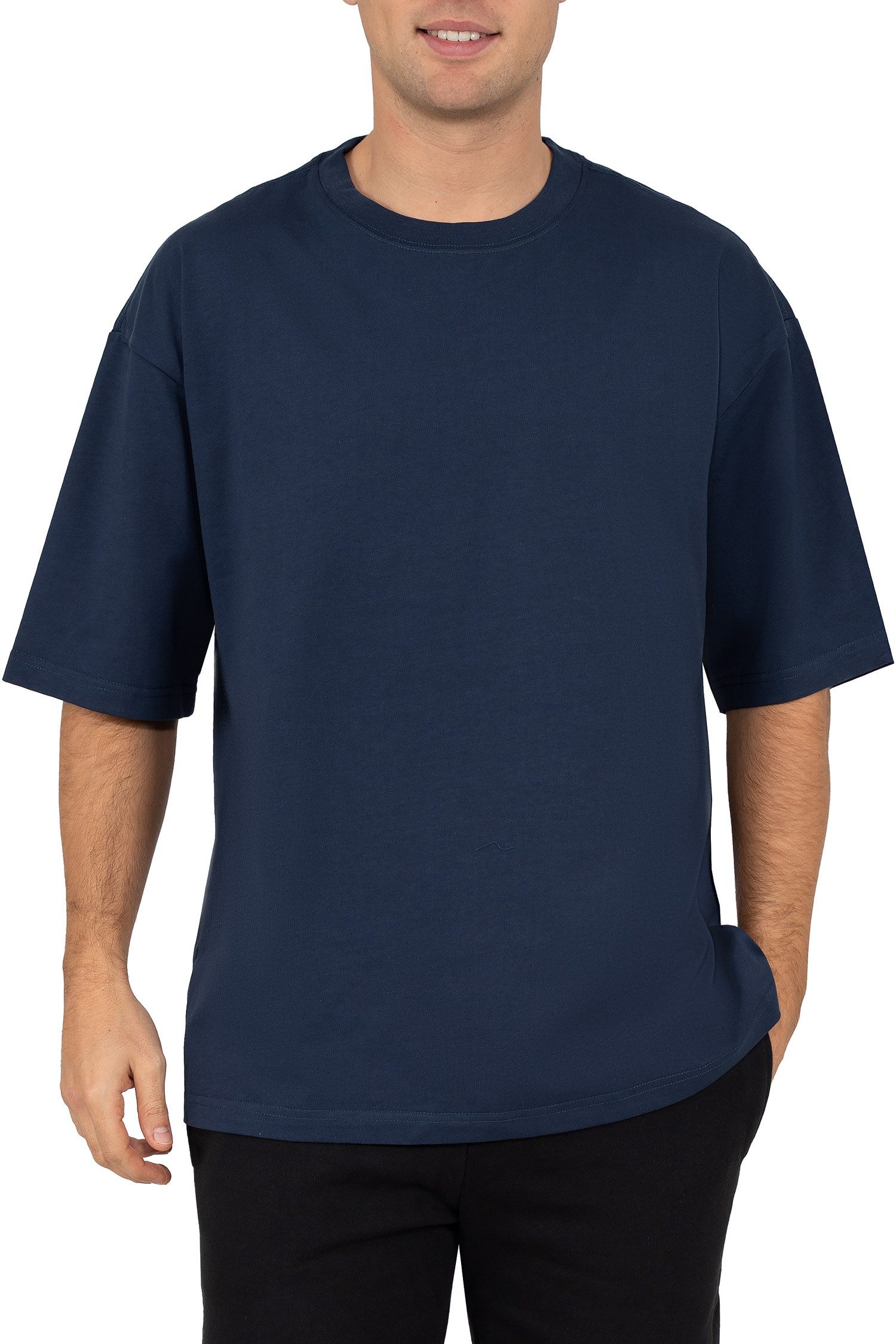 Reichstadt Oversize-Shirt Kurzarm Rundhals Oversized Herren T-Shirt 25RS070 in kräftigen Farben