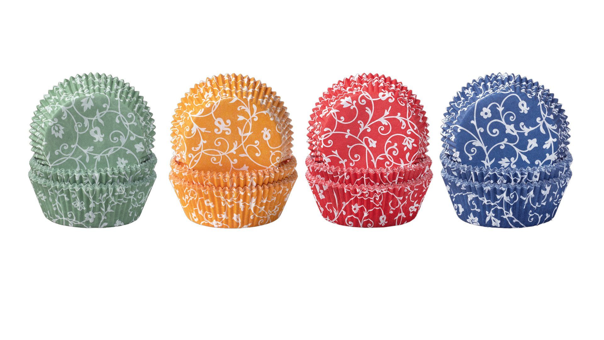 Demmler Backform Muffin Classico Set - Mango, Jade, Blau, Rot -, als Verzierung von Backwaren - Made in Germany