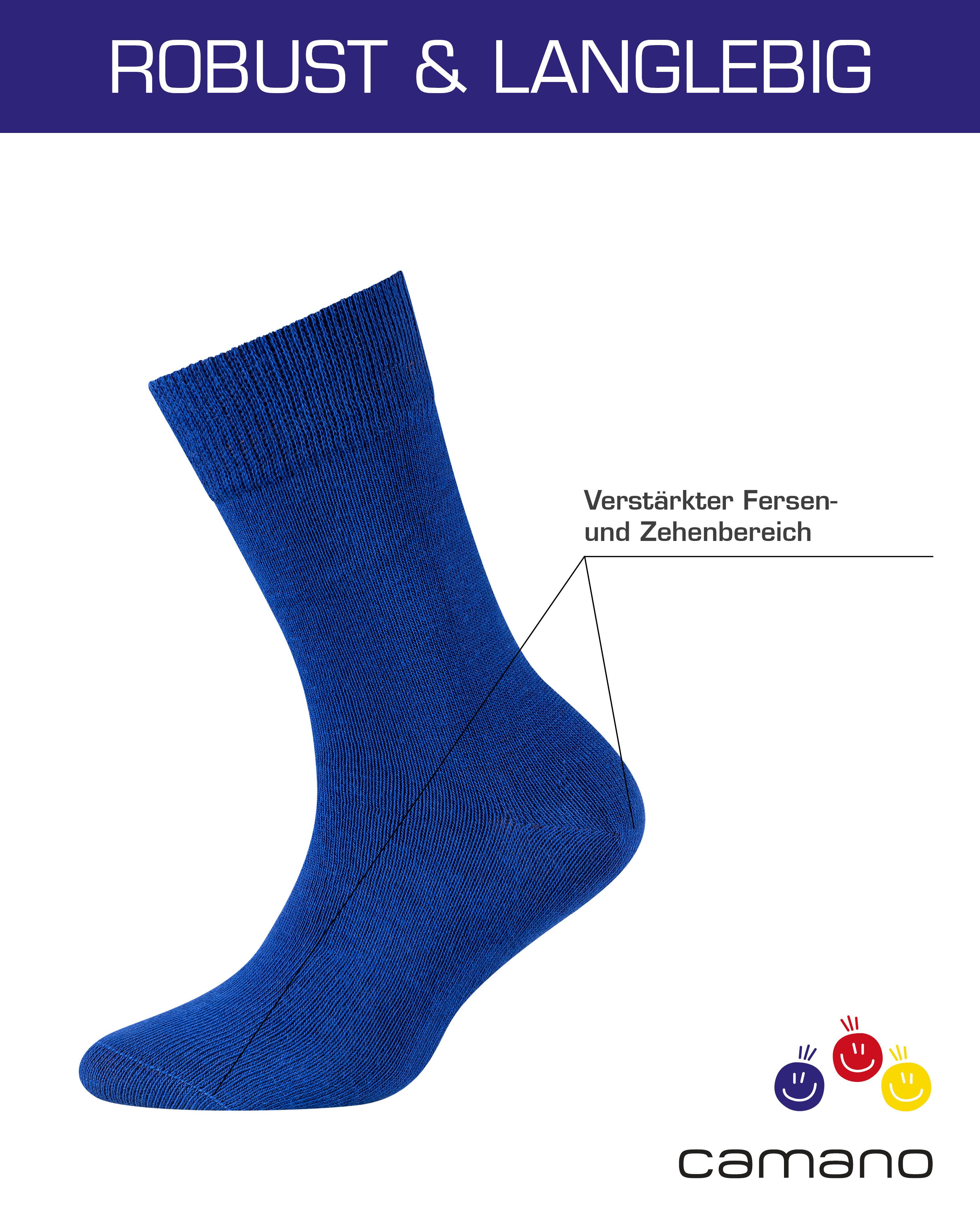 Camano Socken ca-soft (6 Paar) mit Komfortbund und gepolsterten Zehen-/Fersenbereich
