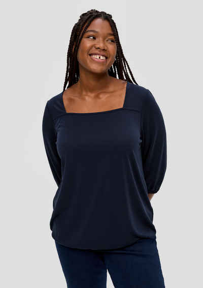 TRIANGLE 3/4-Arm-Shirt Блузкиshirt mit Piquéstruktur Logo