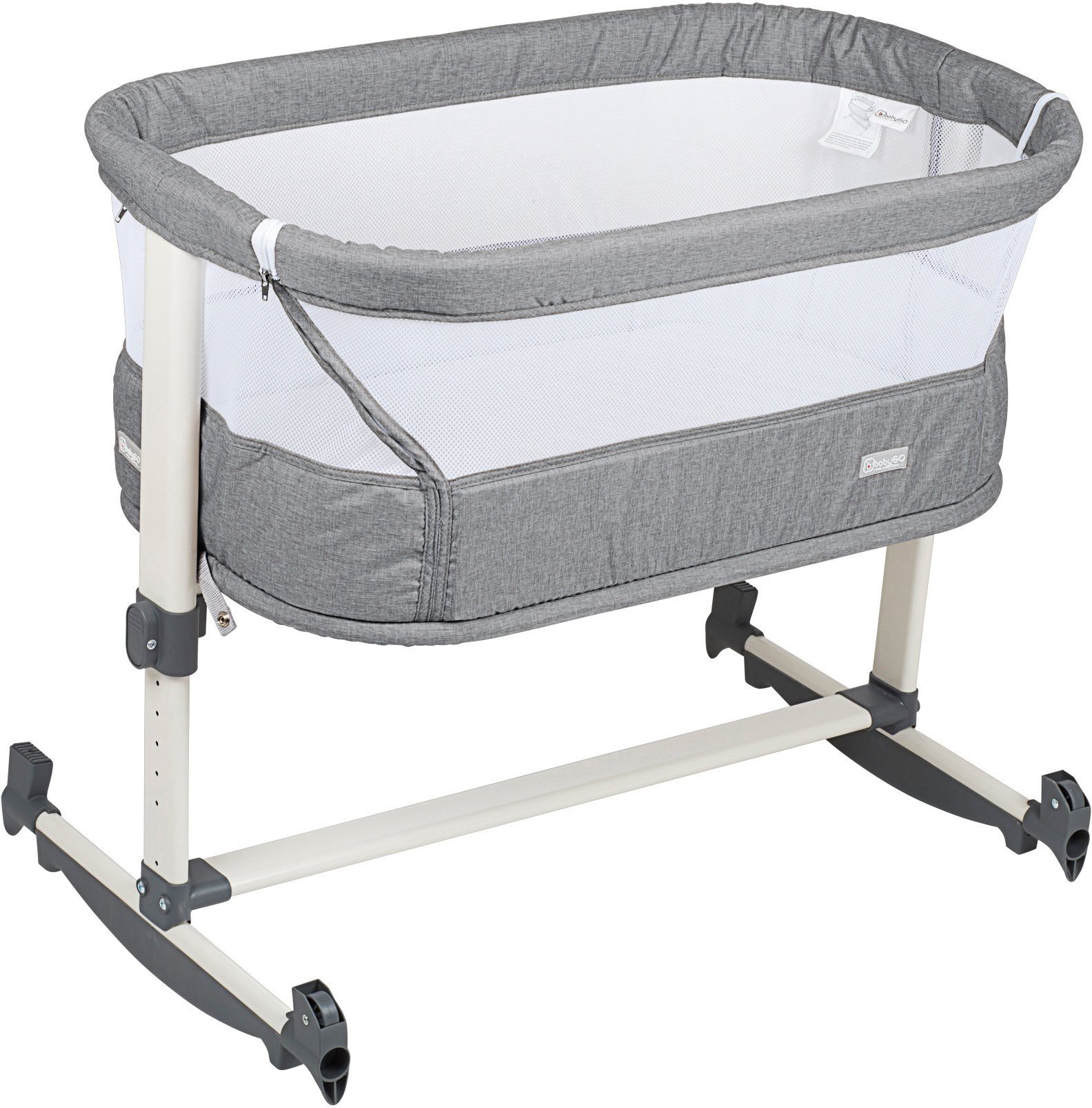 BabyGo Beistellbett Vivaldi, grey