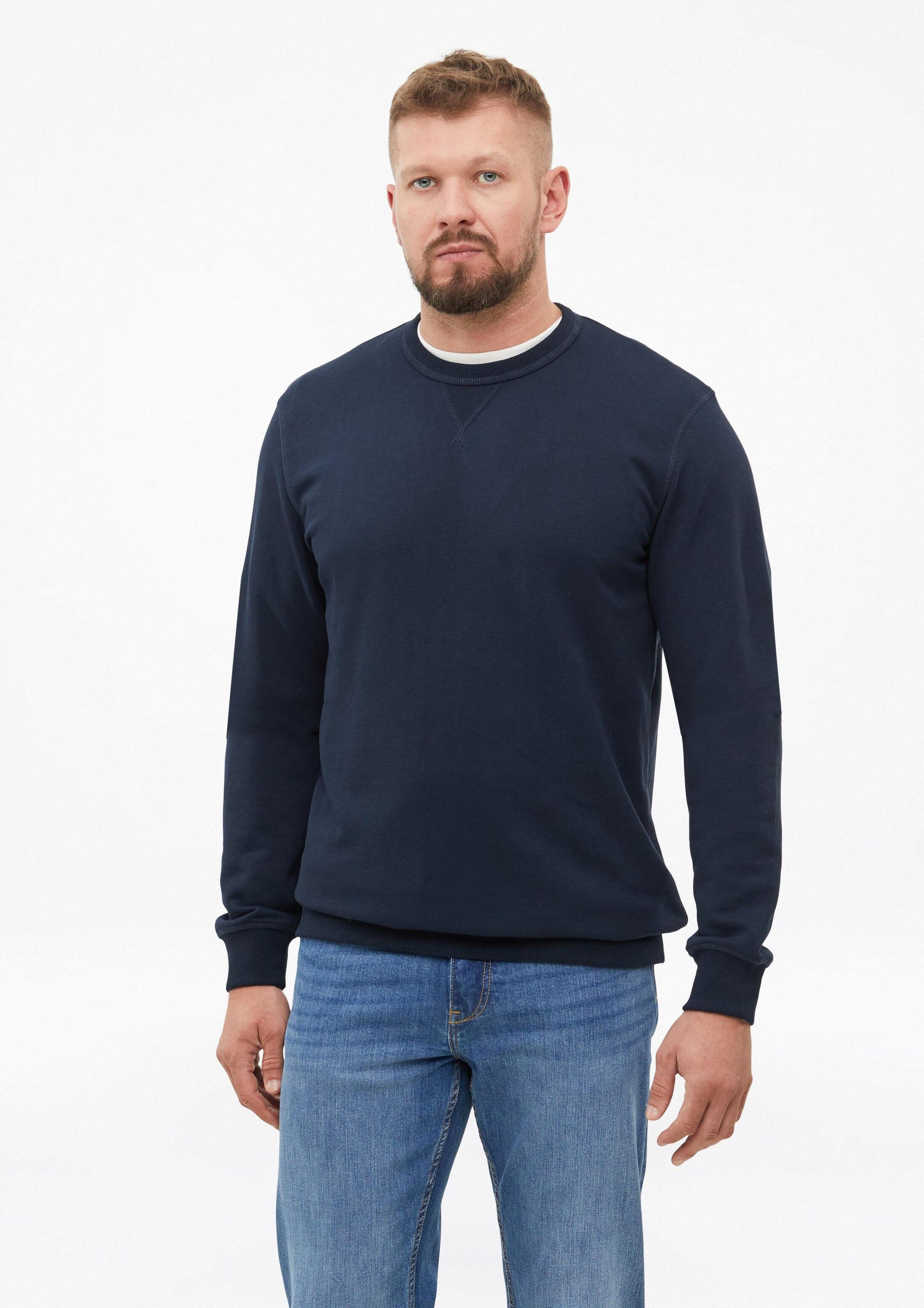 s.Oliver Sweatshirt Sweatshirt Sweatshirt mit Triangle-Einsatz und Rippbündchen