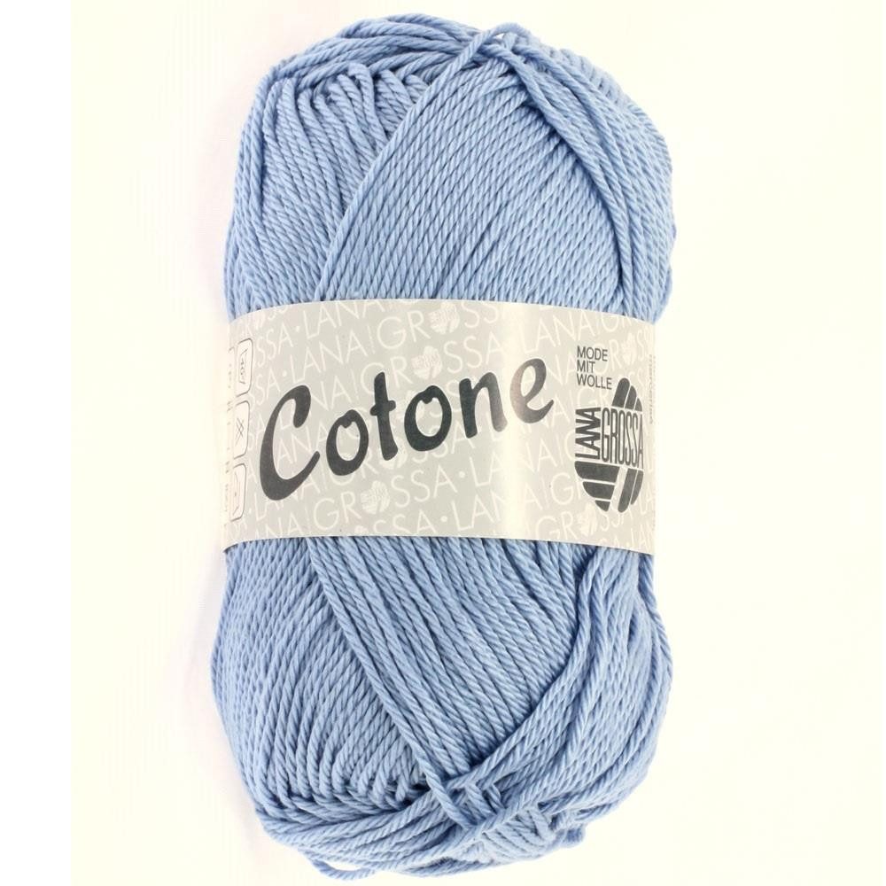LANA GROSSA Cotone 0033 hellblau Häkelwolle, 125 m