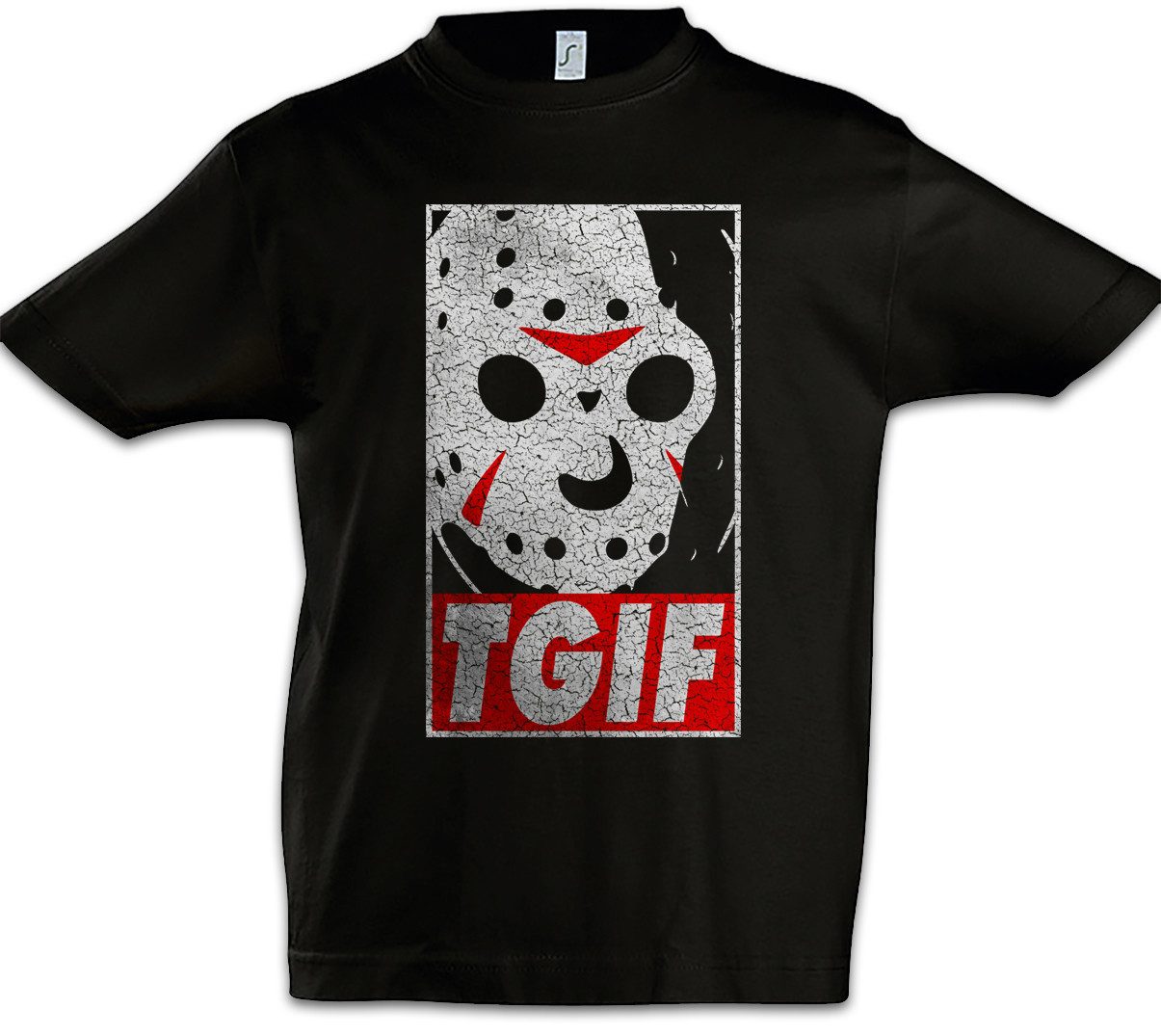 Print-Shirt 13th Friday Kinder T-Shirt Friday the Knife Fun 13. Vorhees Freitag