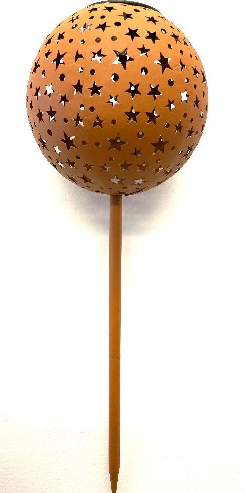 LED Solarleuchte Solar - Metallleuchte Stars, tolle Rostoptik, Ø 18 cm