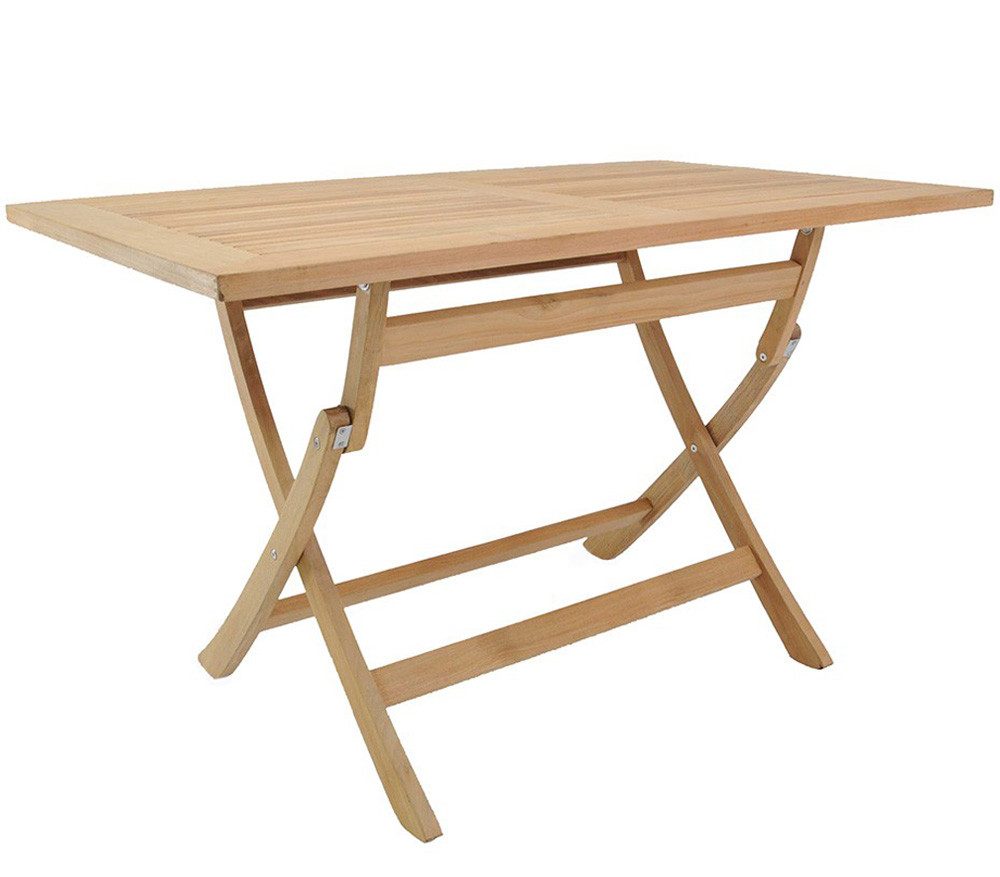 Garland Gartentisch Sunrise, Klappbar 120x70x75cm Teak günstig online kaufen