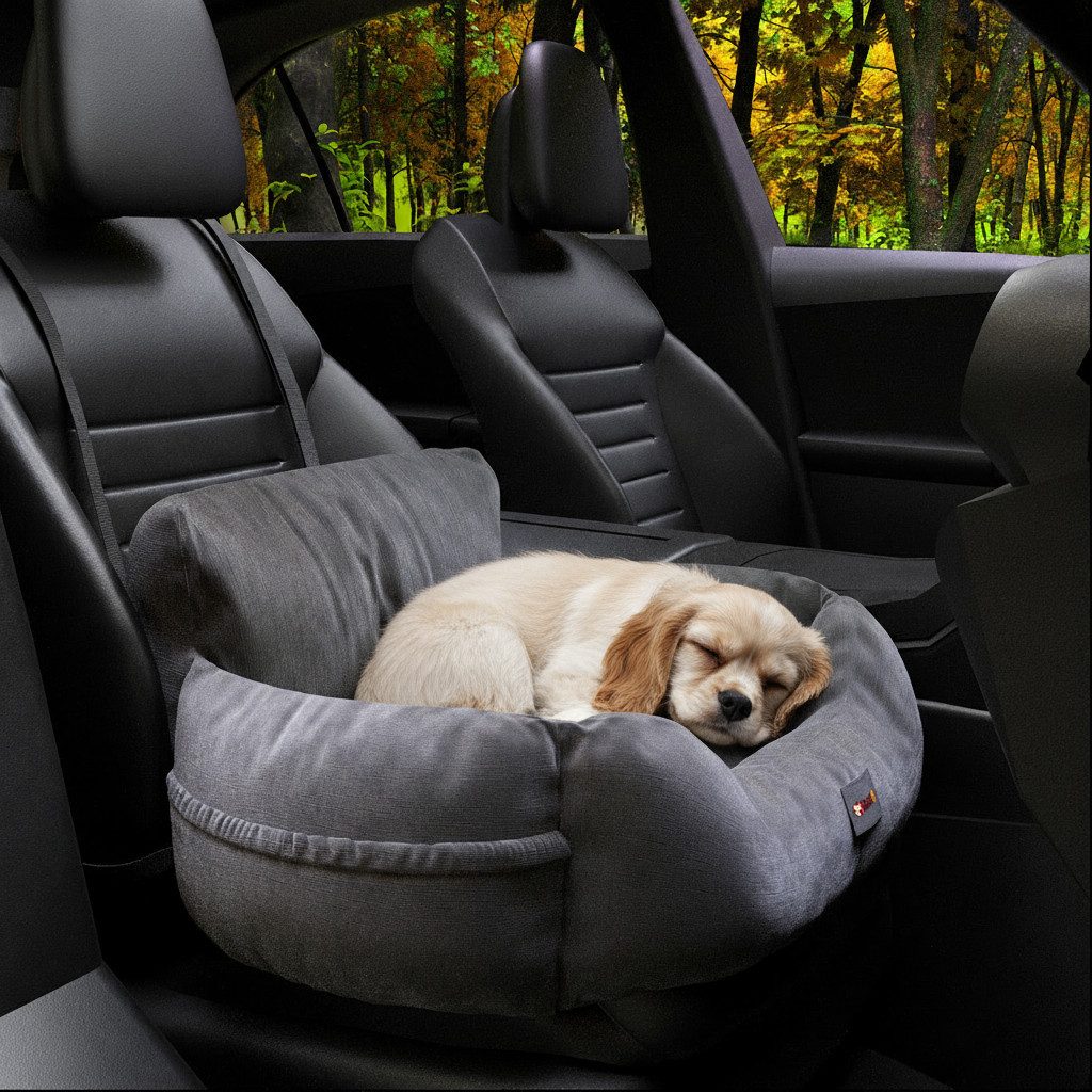 BENNO Tierbett Hundesitz BUDDY Auto 55x45x30 cm, waschbar, rutschfest, Polyester, Hundesitz BUDDY – quadratischer Autositz, waschbar, rutschfest