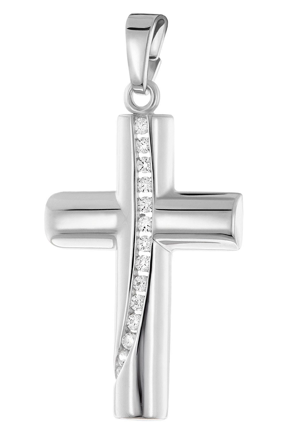 trendor Kette mit Anhänger Kreuz 925 Silber Rhodiniert günstig online kaufen
