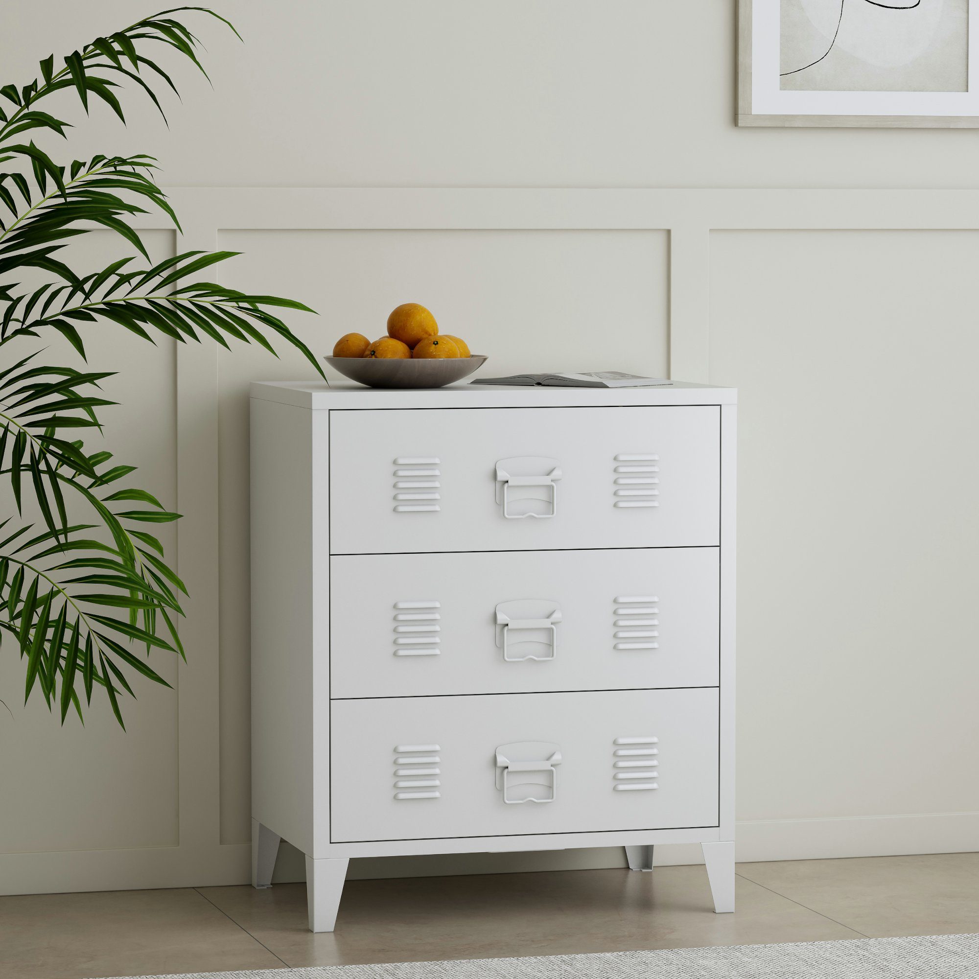 en.casa Mehrzweckschrank »Hämeenlinna« Schubladenschrank 60x40x72 cm günstig online kaufen