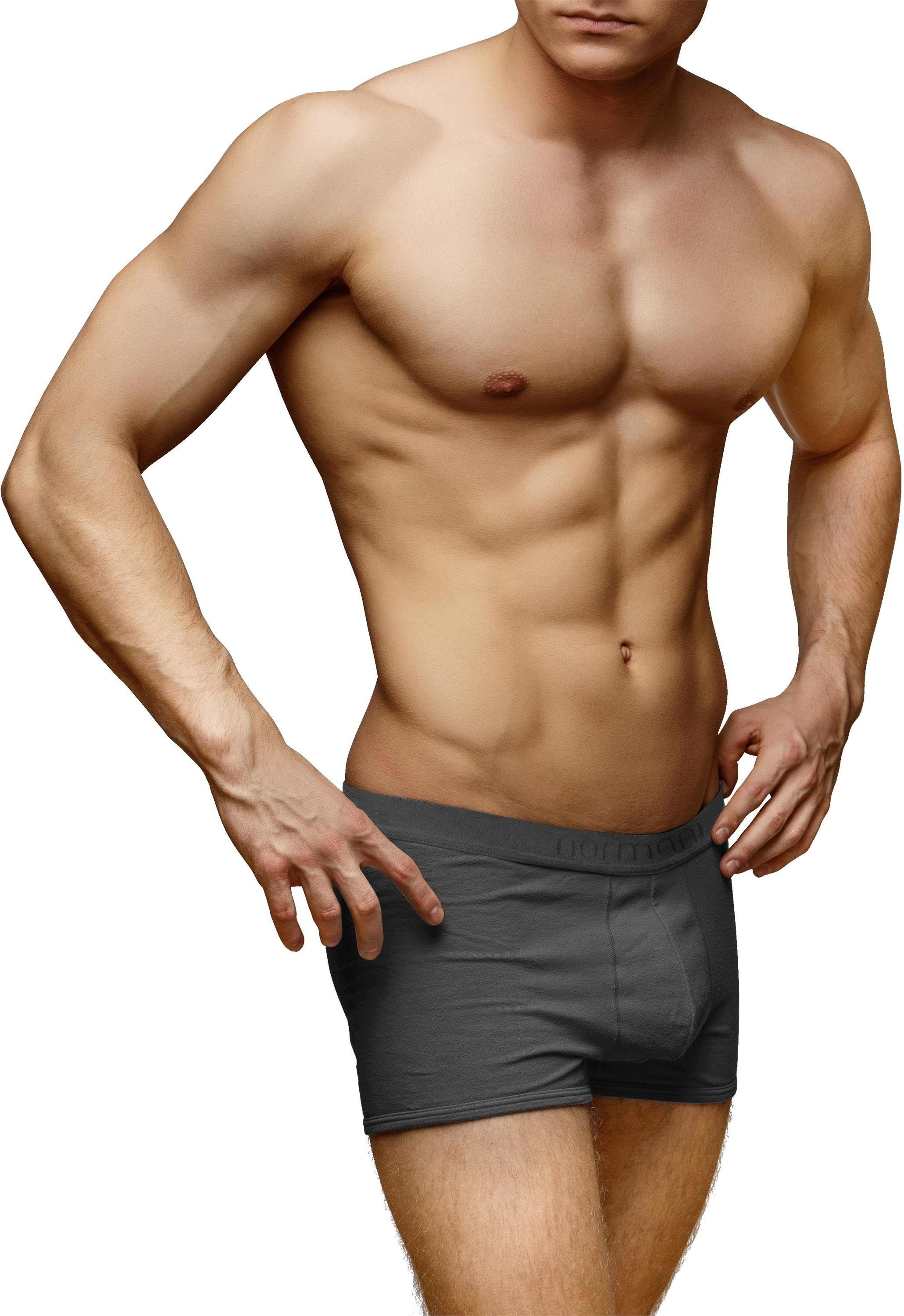 normani Boxershorts 6 Herren Boxershorts aus Viskose mit Geschenk Box Unterhosen für Männer aus weicher Viskose Anthrazit