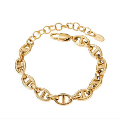 ROUGEMONT Gliederarmband Handgefertigtes Damen Trend Armband Statement Gliederarmband Gold, Wasserfest