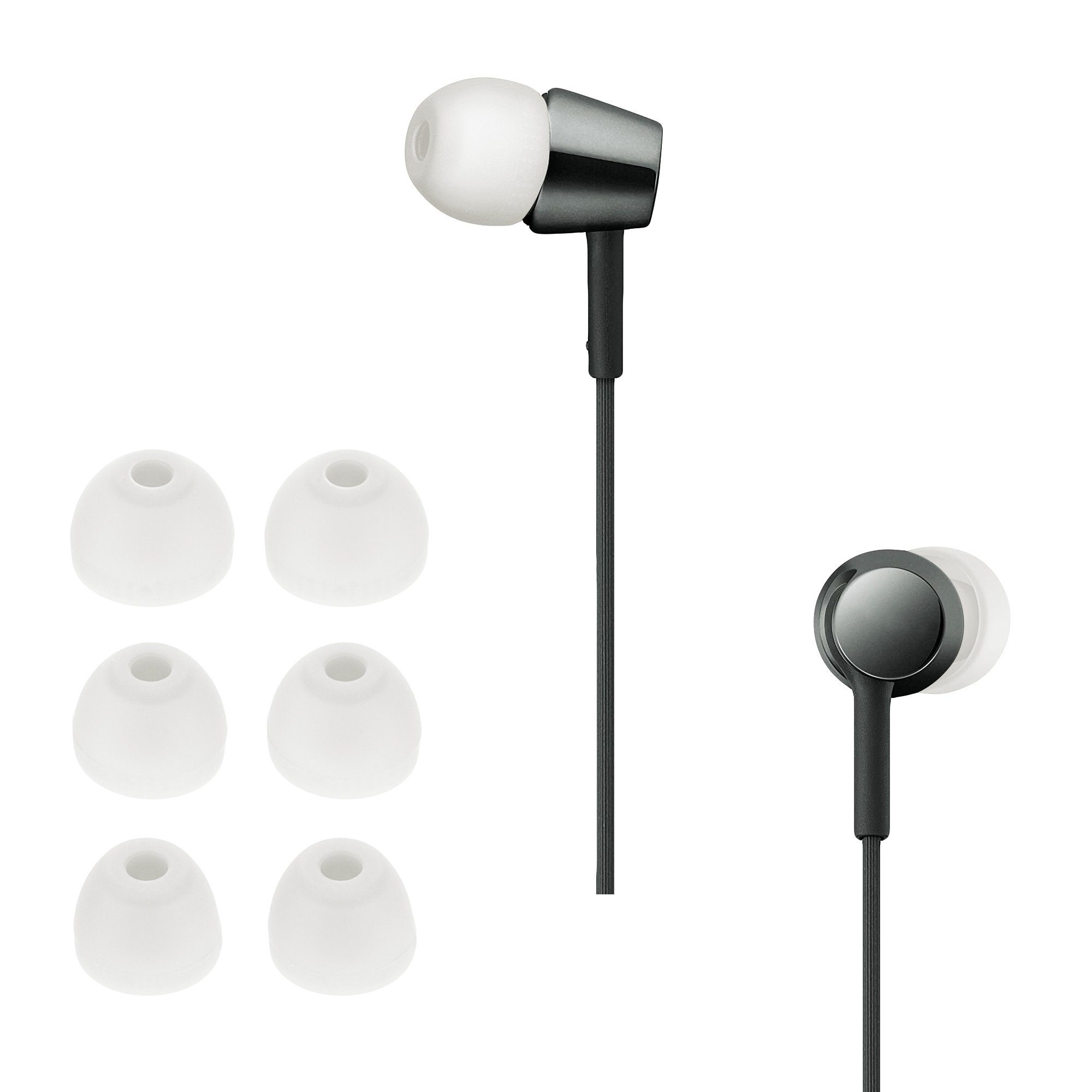 kwmobile 6x Polster kompatibel mit Sony WI-C300 / WI-C400 / MDR-XB55AP / Ohrpolster (3 Größen - Silikon Ohrstöpsel In-Ear Kopfhörer)