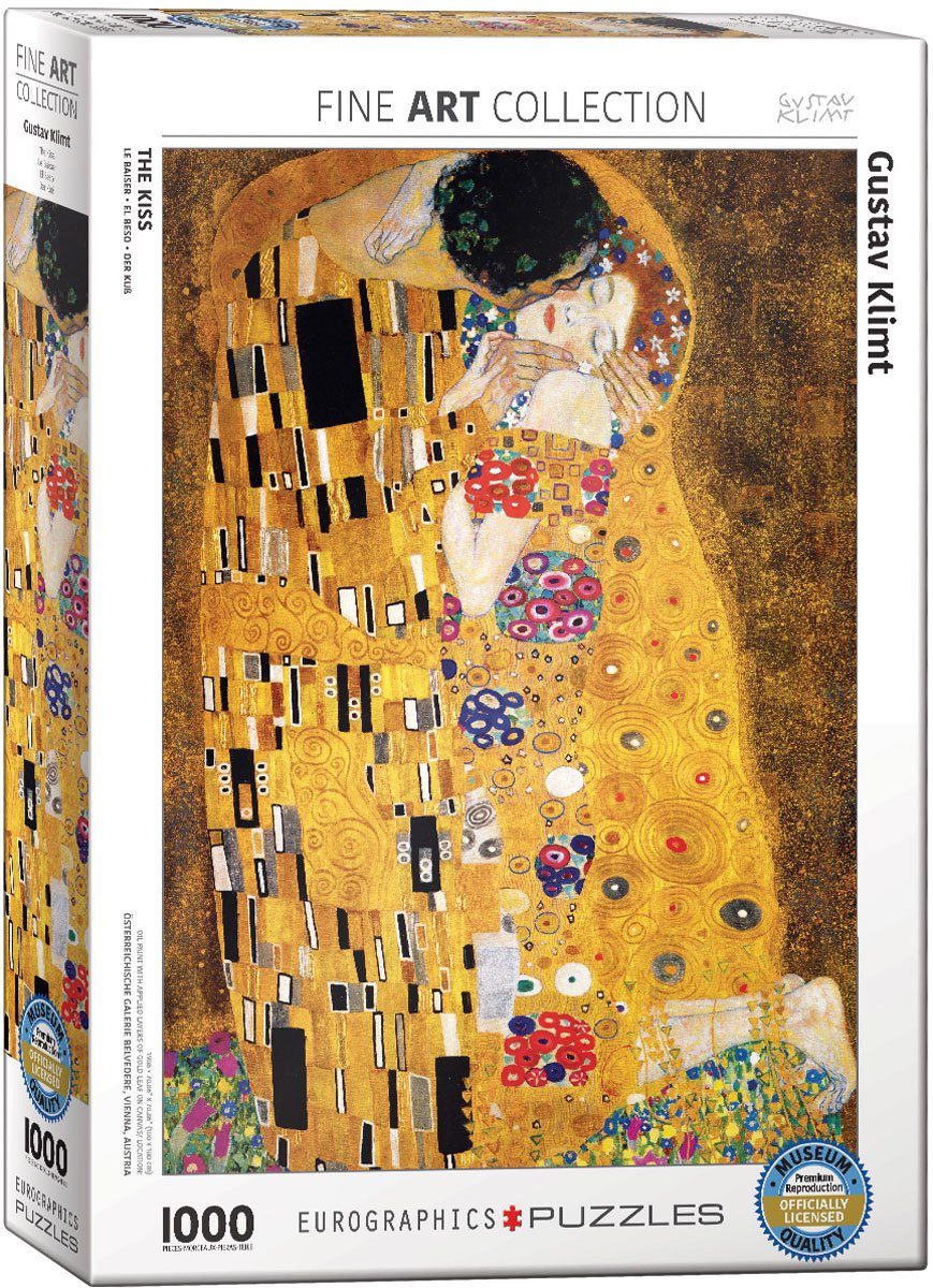 empireposter Puzzle Der Kuss von Gustav Klimt - 1000 Teile Puzzle Format 68x48 cm, 1000 Puzzleteile