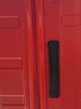 KESSMANN Kofferset ABS Hartschalen Reisekoffer XL 1 Teilig groß Koffer 80 Liter rot, 4 Rollen, (Kofferset, 1 tlg., Trolley Gepäckset Handkoffer Rollkoffer Reisekoffer Rucksack Urlaub), 4 Rollen 360° Hartschalenkoffer Urlaubskoffer Trolley Reisetaschen