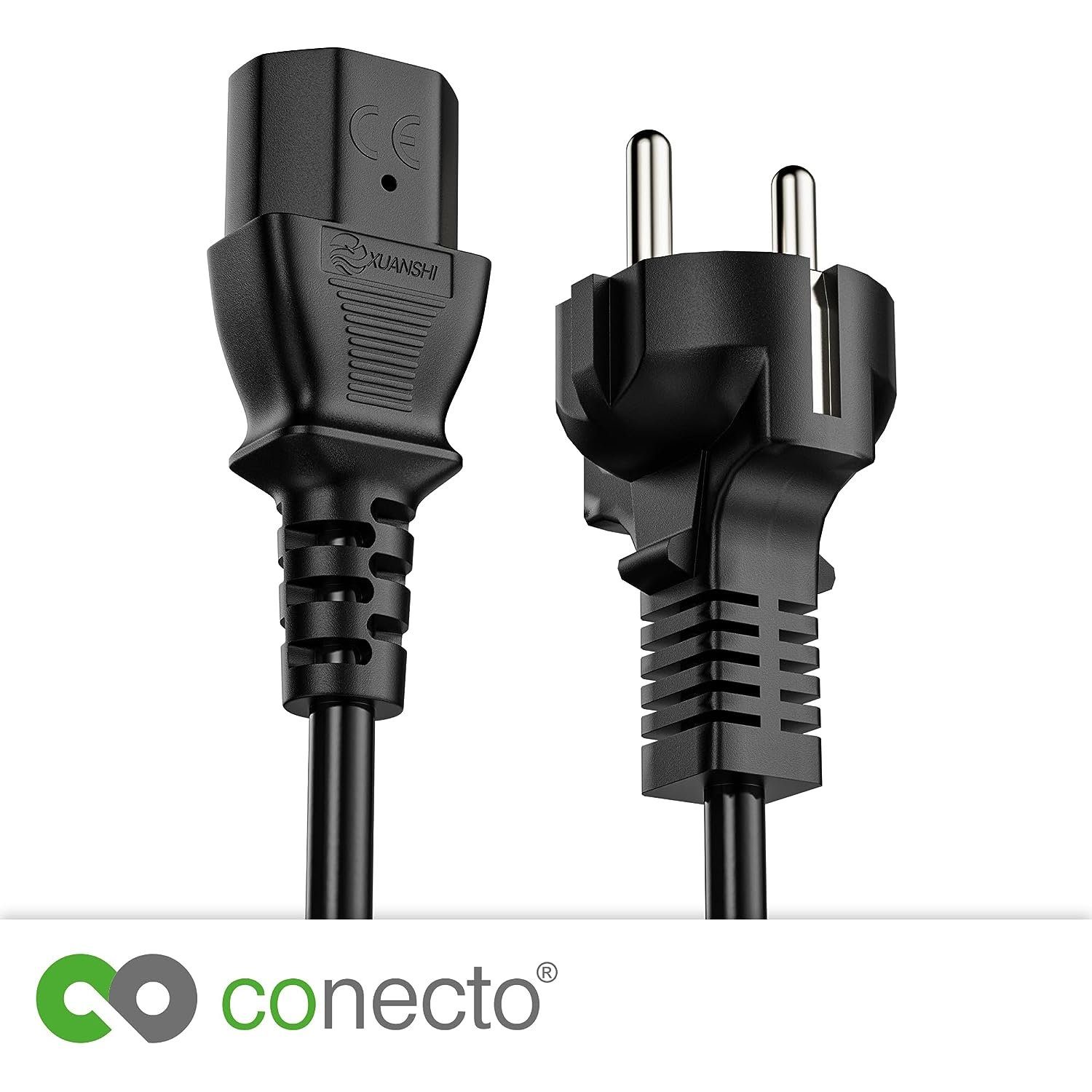 conecto conecto Schutzkontakt-Stecker cm) Strom-Kabel, (100 C13 auf IEC-Buchse gerade Stromkabel