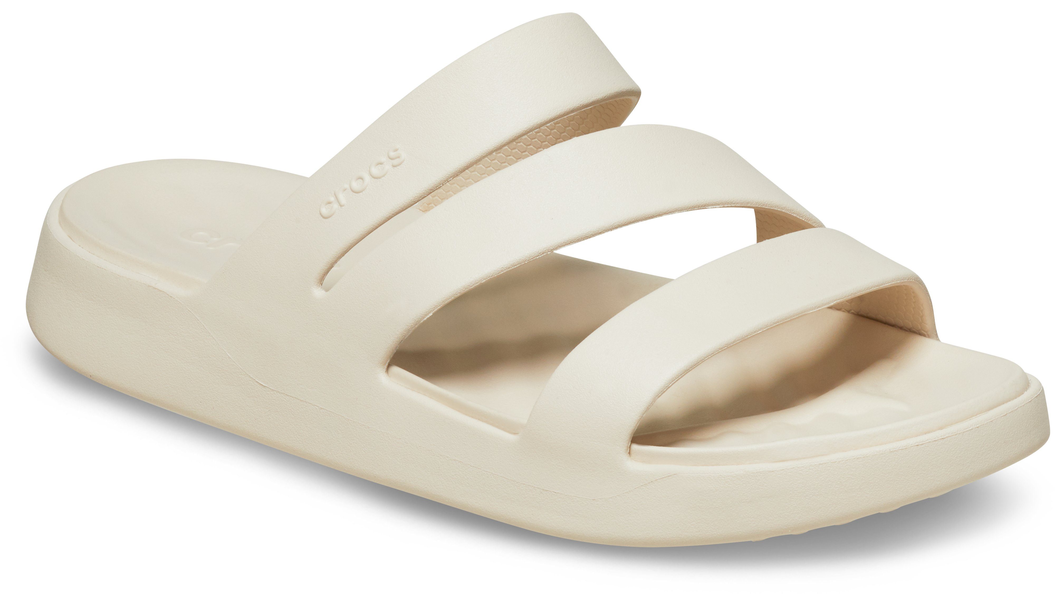 Crocs Getaway Strappy Badepantolette, Sommerschuh, Badeschuh, Poolslides mit modischen Riemchen