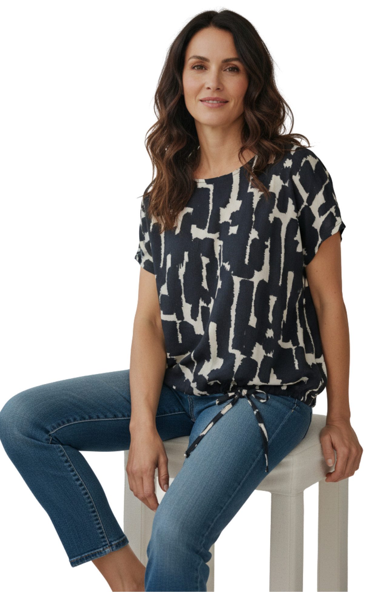 Estefania for woman Blusenshirt Estefania for woman, 197-1361 seitlich zum binden