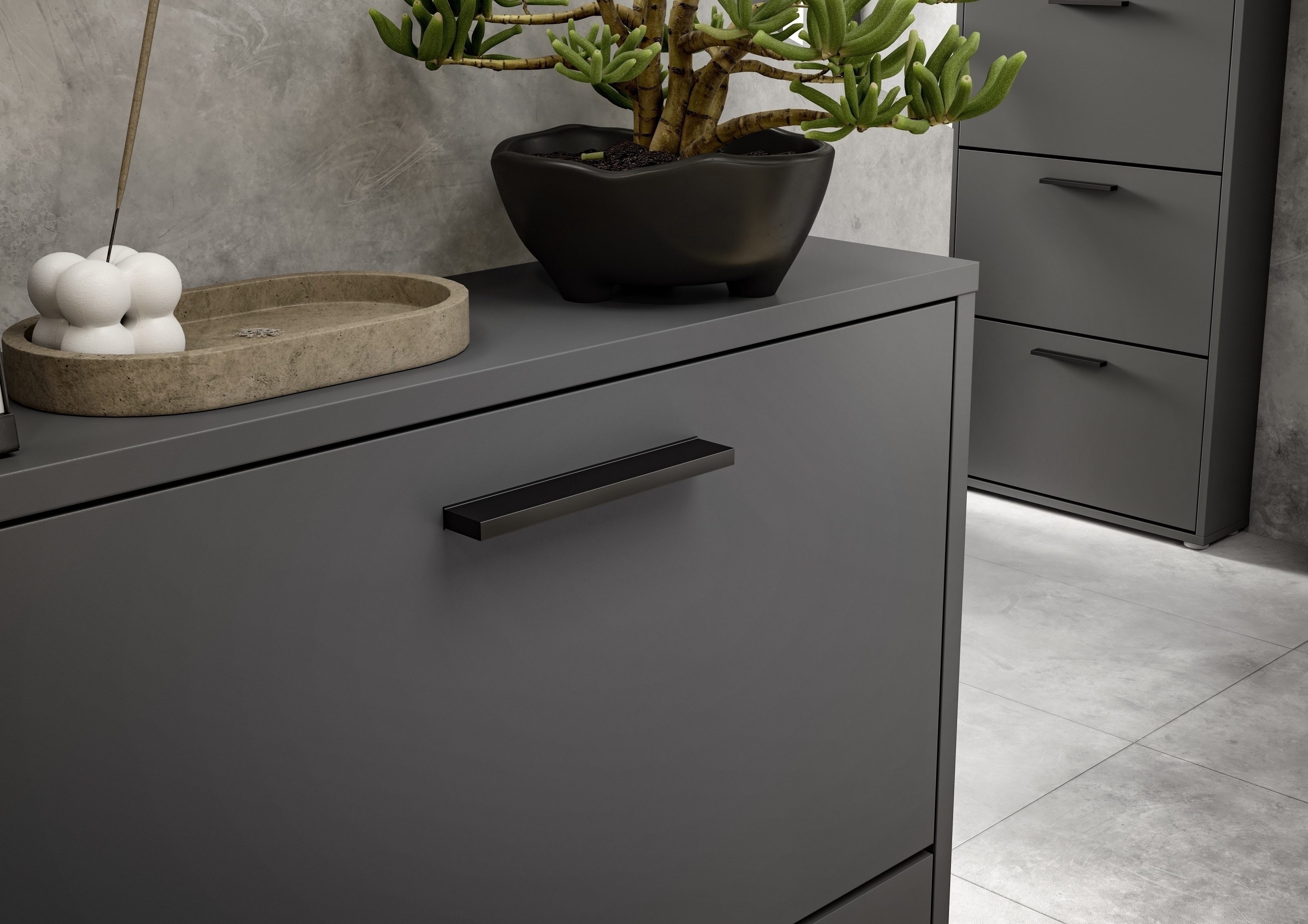 PREISBRECHER Schuhkipper See, in Anthrazit, Melaminbeschichtet - 59x103x17c günstig online kaufen