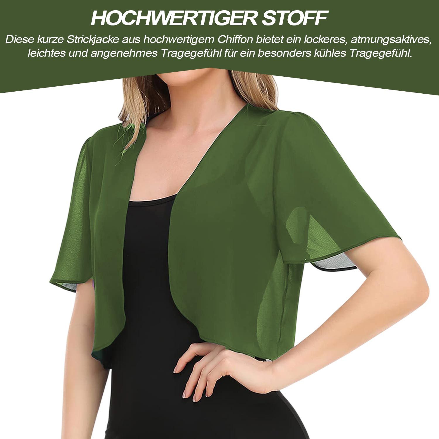 Refttenw Poncho Bolero-Strickjacke für Damen,Sommer Cardigan,Schulterzucken für Kleid