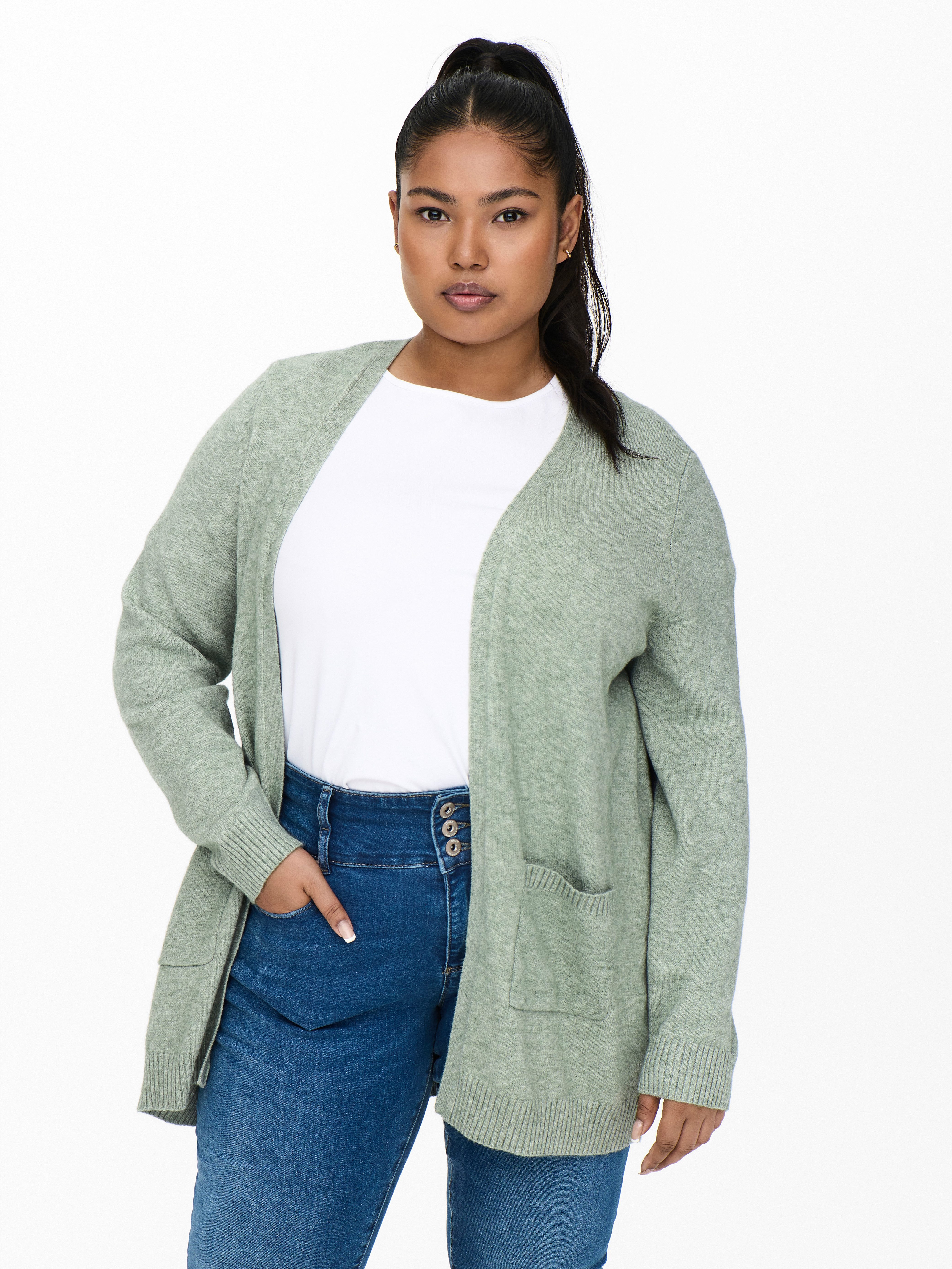 ONLY CARMAKOMA Strickjacke CARESLY L/S OPEN günstig online kaufen