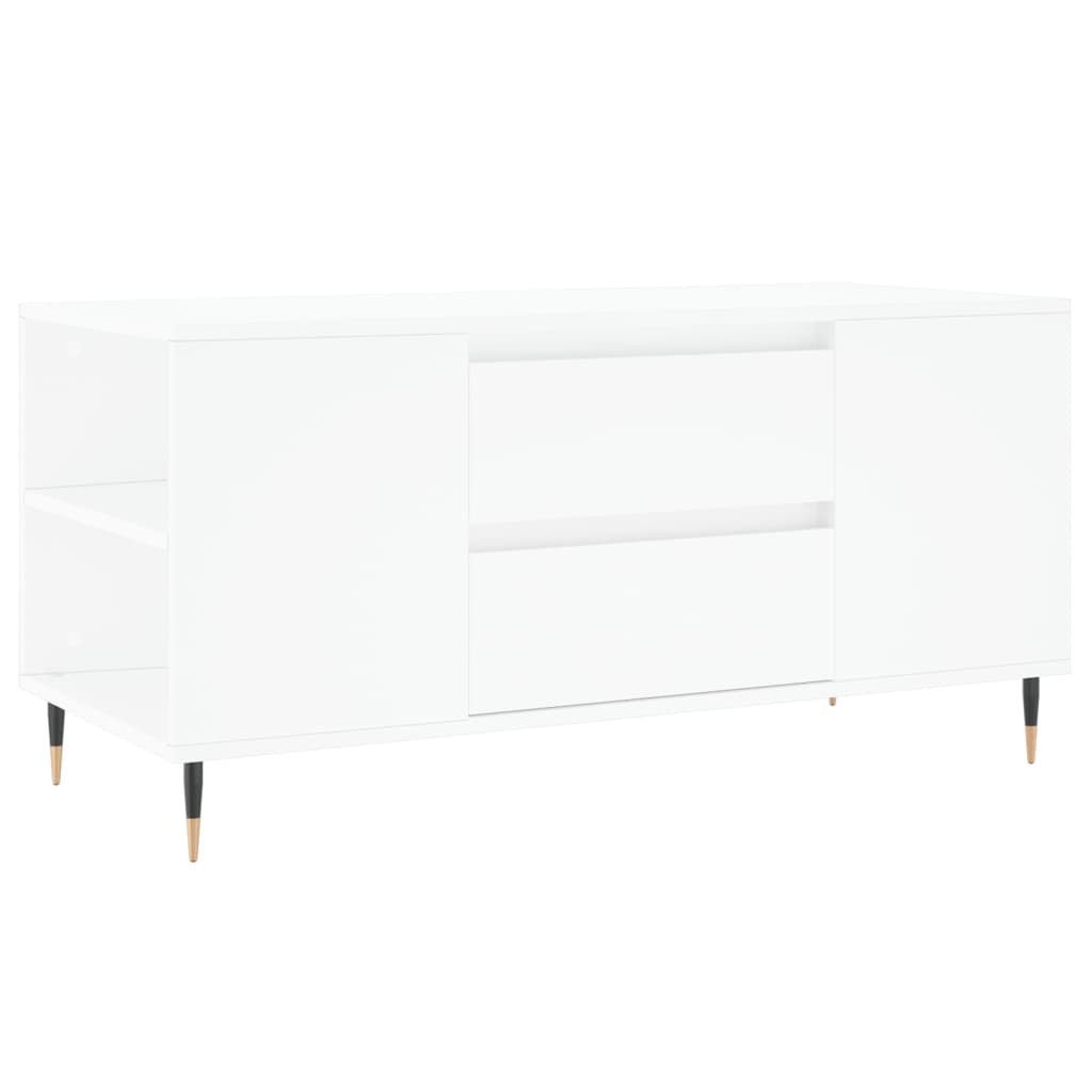 furnicato Couchtisch Weiß 102x44,5x50 cm Holzwerkstoff günstig online kaufen