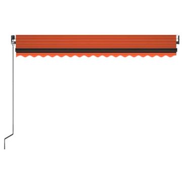 furnicato Markise Manuell Einziehbar 400x350 cm Orange und Braun