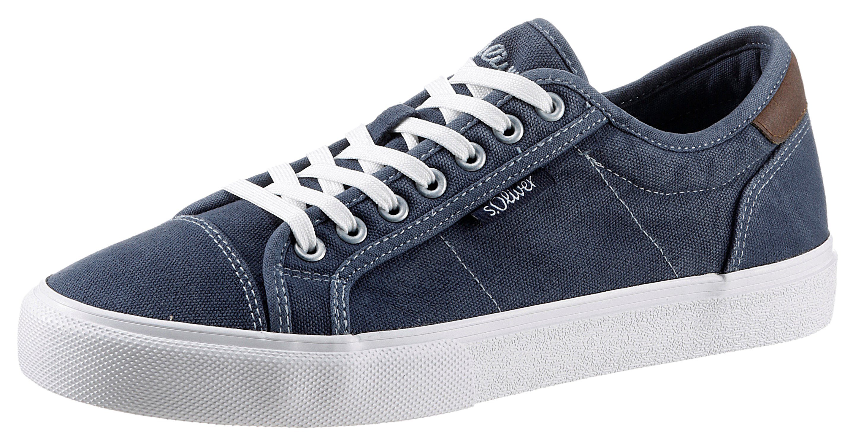 s.Oliver Sneaker im Jeans-Look, Freizeitschuh, Halbschuh, Schnürschuh