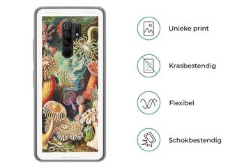 MuchoWow Handyhülle Ernst Haeckel - Anemone - Retro - Natur - Pflanzen - Meer, Phone Case, Handyhülle Xiaomi Redmi 9, Silikon, Schutzhülle