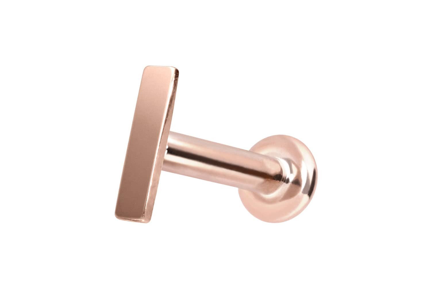 PIERCINGLINE Piercing-Set 14 Karat Gold Labret mit Innengewinde BALKEN (Labrets, 1-tlg)