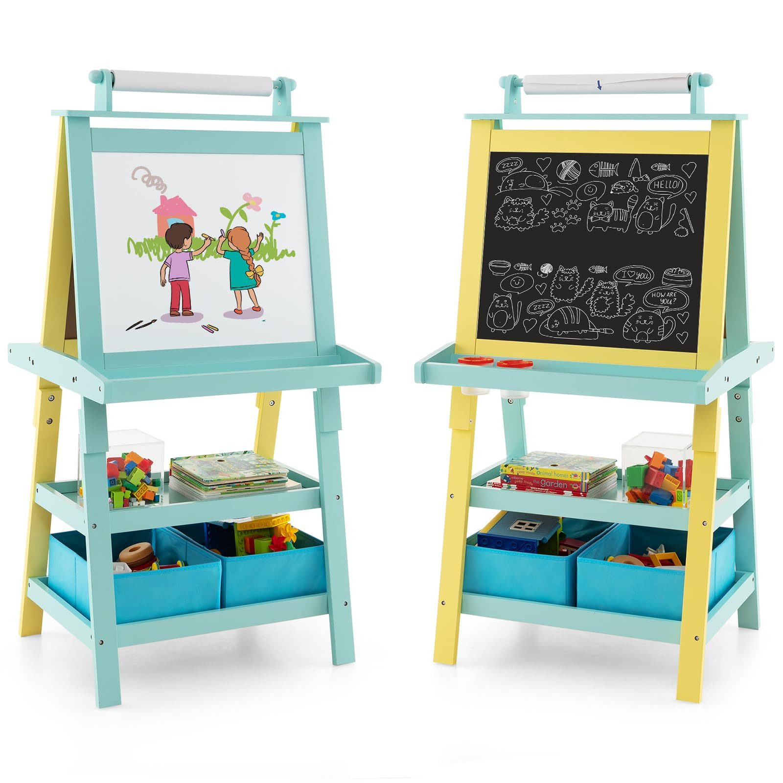 COSTWAY Standtafel Kinder Staffelei, doppelseitig, mit günstig online kaufen
