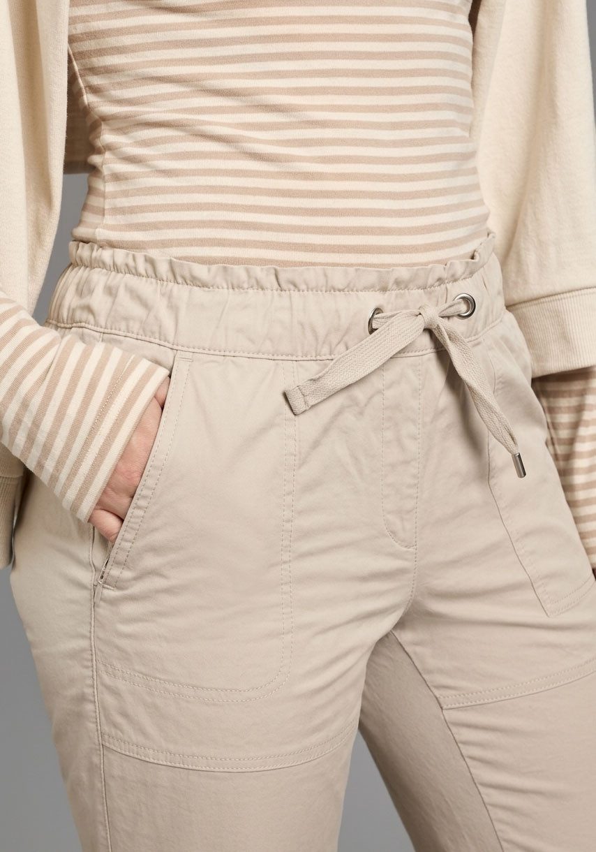 KangaROOS Paperbag-Hose Casual Popeline-Hose, gerades Bein, Loose Fit