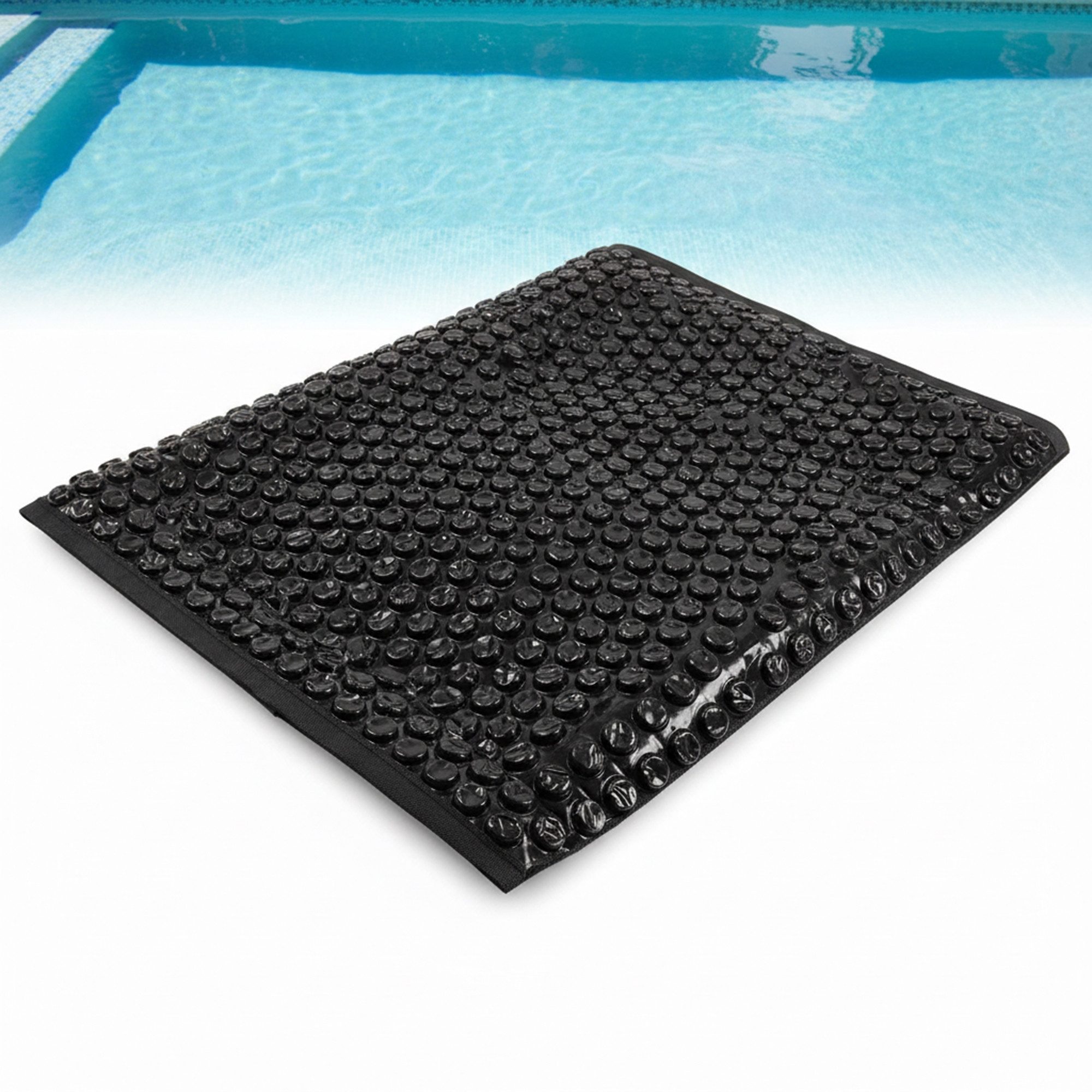 Mucola Pool-Abdeckplane Solarfolie Schwarz Wärmeplane Poolunterlage Bodenschutzplane (Stück, Pool-Abdeckplane), Verhindert Heizkosten